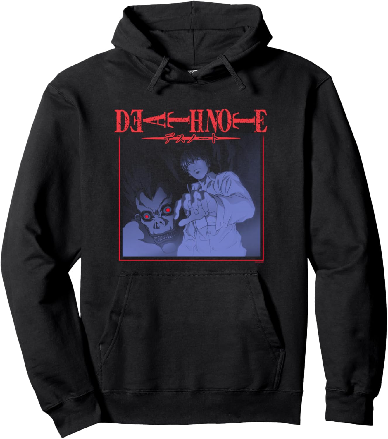 Death Note Light and Ryuk with Logo Anime Pullover Hoodie