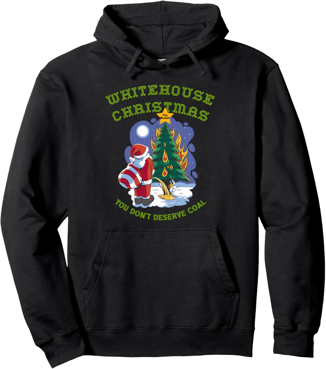 Christmas Political Humor Xmas Saying Pro Trump Anti Biden Pullover Hoodie