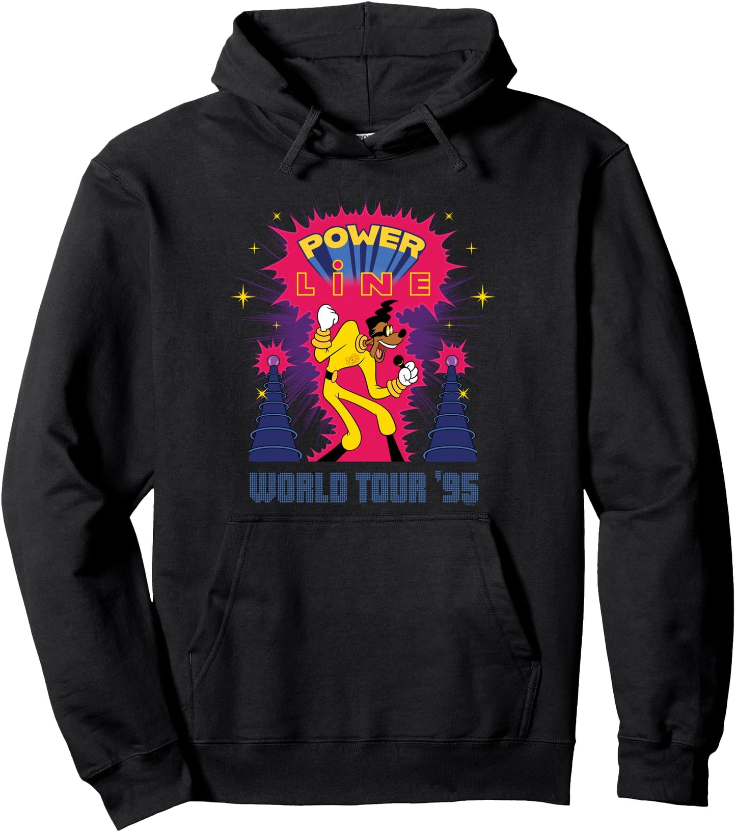 Disney A Goofy Movie Powerline World Tour '95 2-Sided Rock Pullover Hoodie