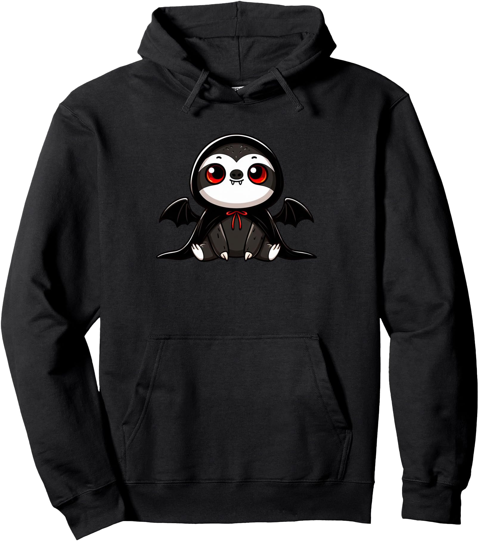 Cute Halloween Sloth Vampire Bat Cartoon Pullover Hoodie