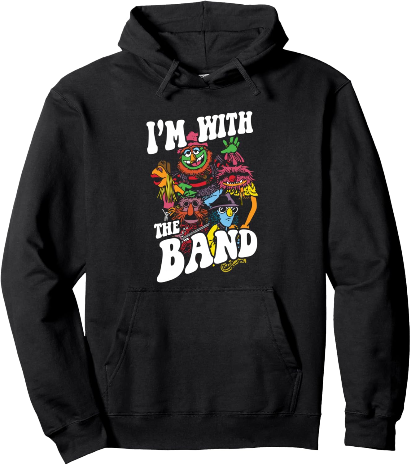Disney The Muppets I'm With The Band Color Rock Poster Pullover Hoodie