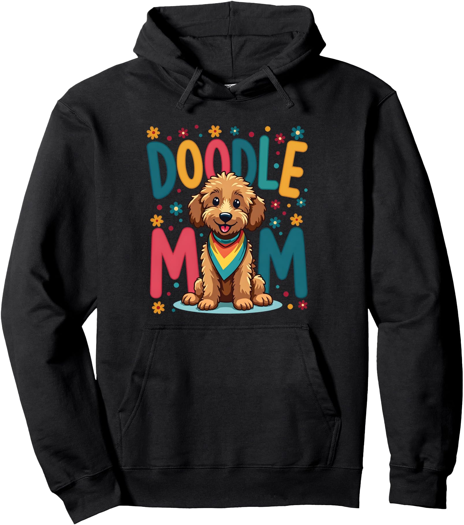 Floral Groovy Mini Goldendoodle Dog Mama Doodle Mom Gifts Pullover Hoodie