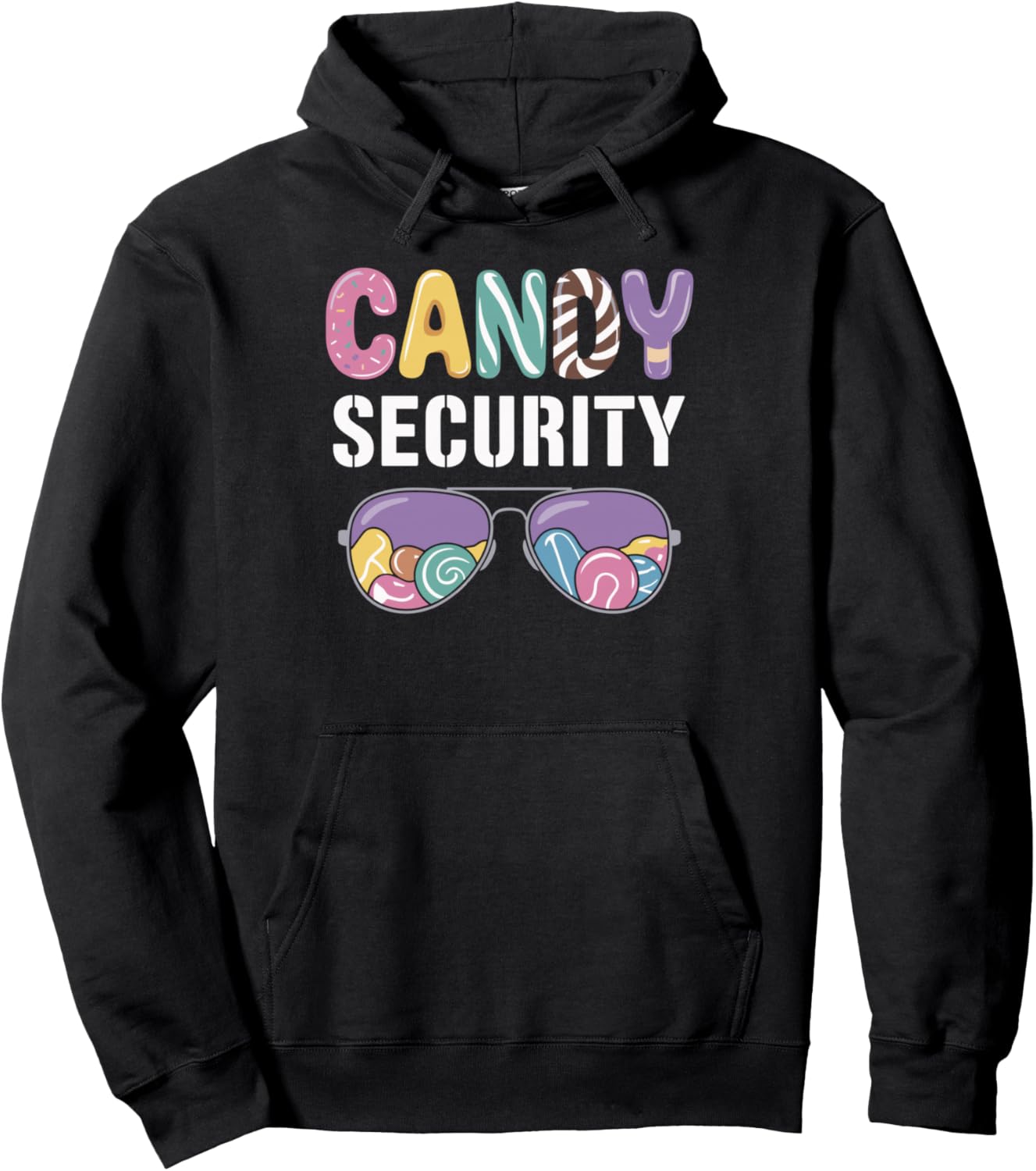 Candy Security Sunglasses Party Costume Pullover Hoodie