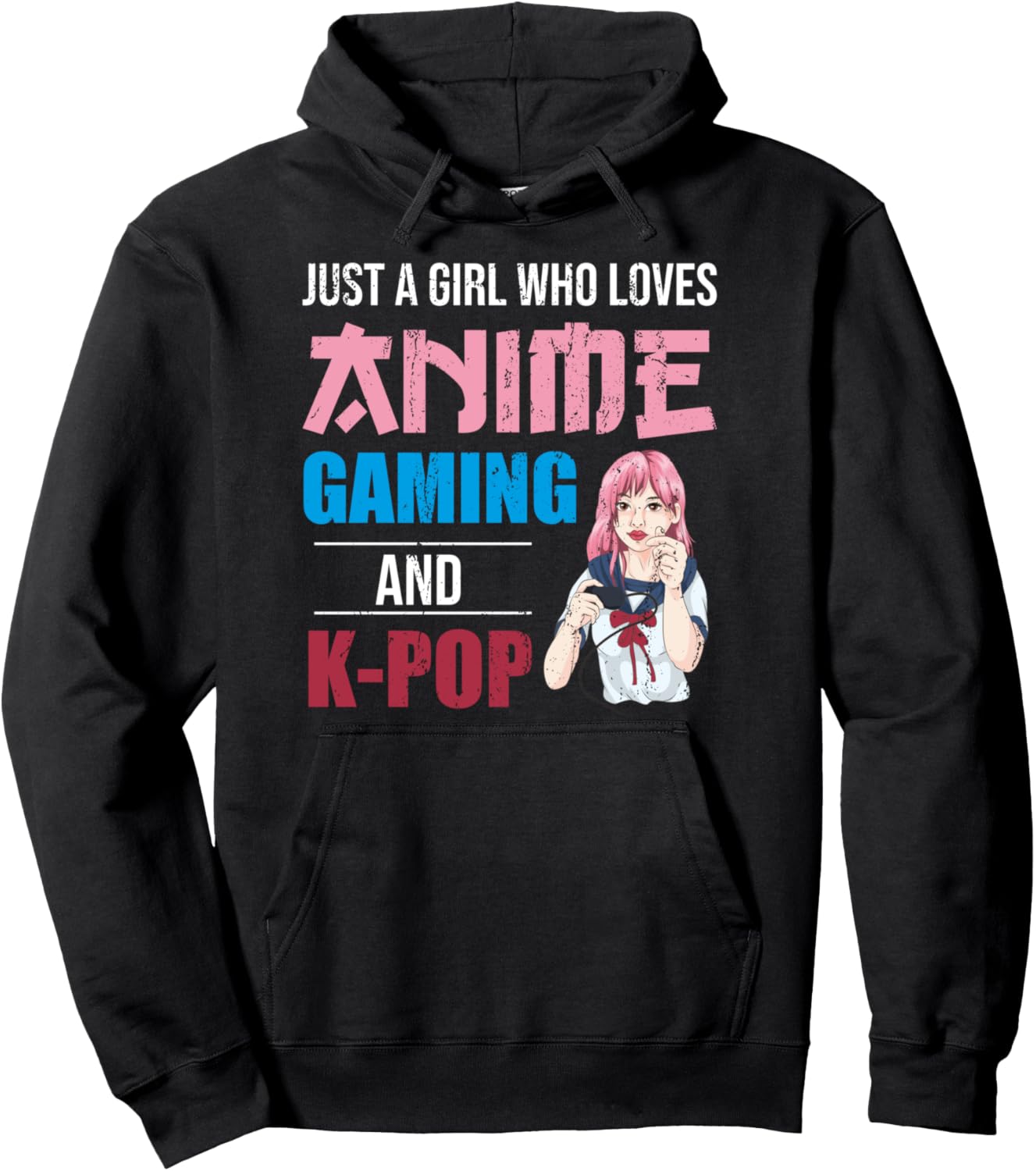 Otaku Gaming Gamer Girls Kpop Fan Kawaii Japanese Anime Pullover Hoodie