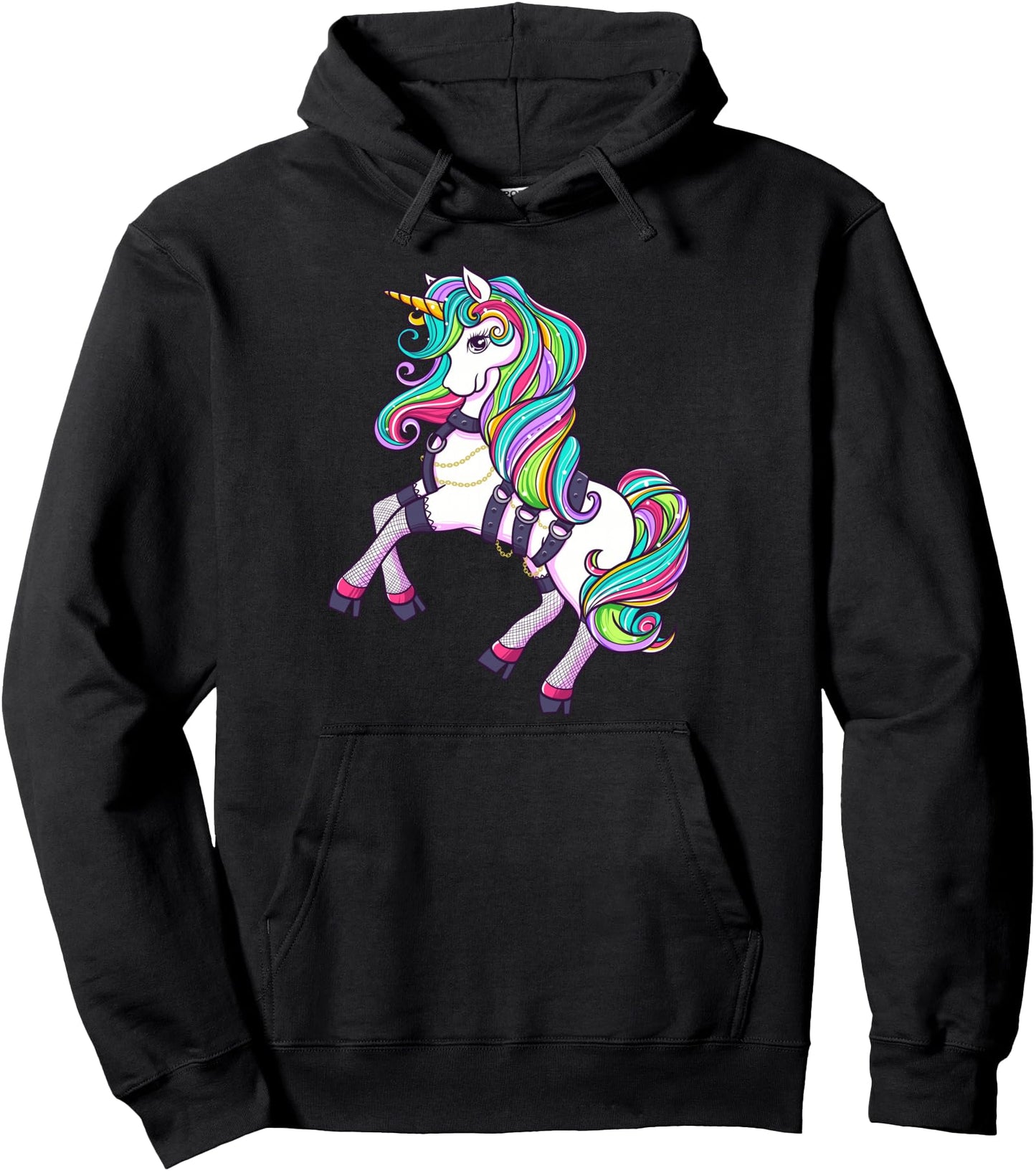 BDSM Unicorn Funny Rope Bondage Humor Cartoon Comic BDSM Pullover Hoodie