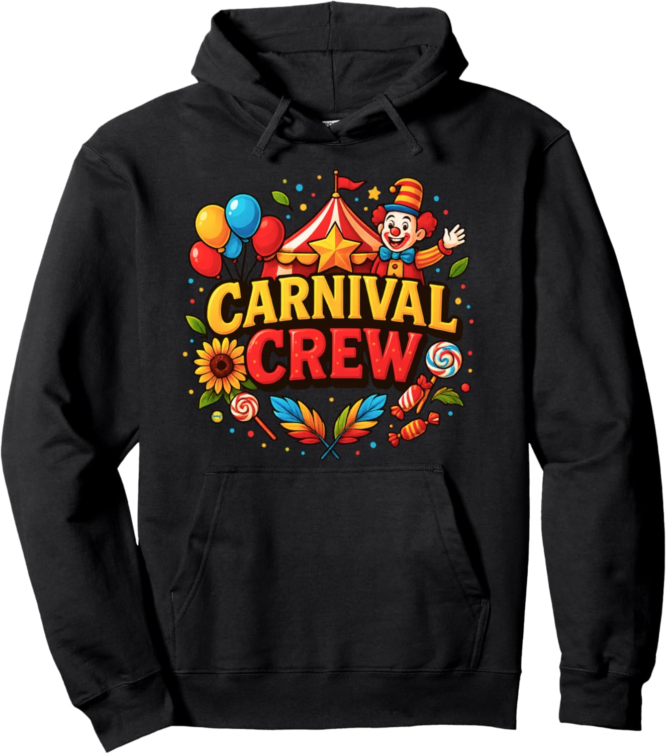 Funny Carnival Crew Circus Party Staff Costume Print Gifts Pullover Hoodie