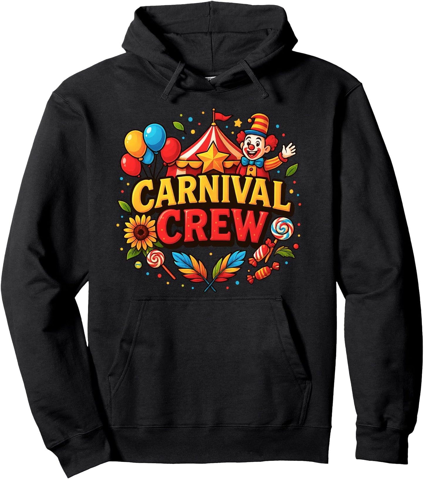 Funny Carnival Crew Circus Party Staff Costume Print Gifts Pullover Hoodie