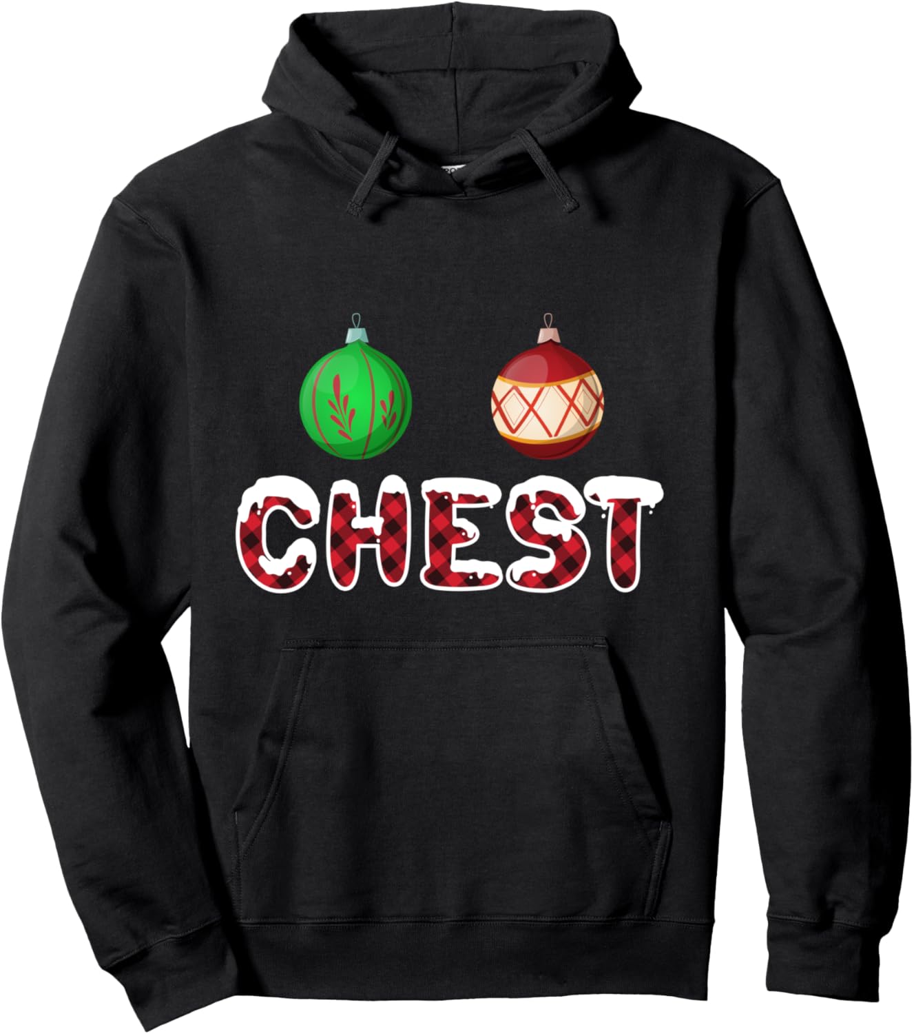 Chest Nuts Funny Matching Christmas Outfits Couples Adults Pullover Hoodie