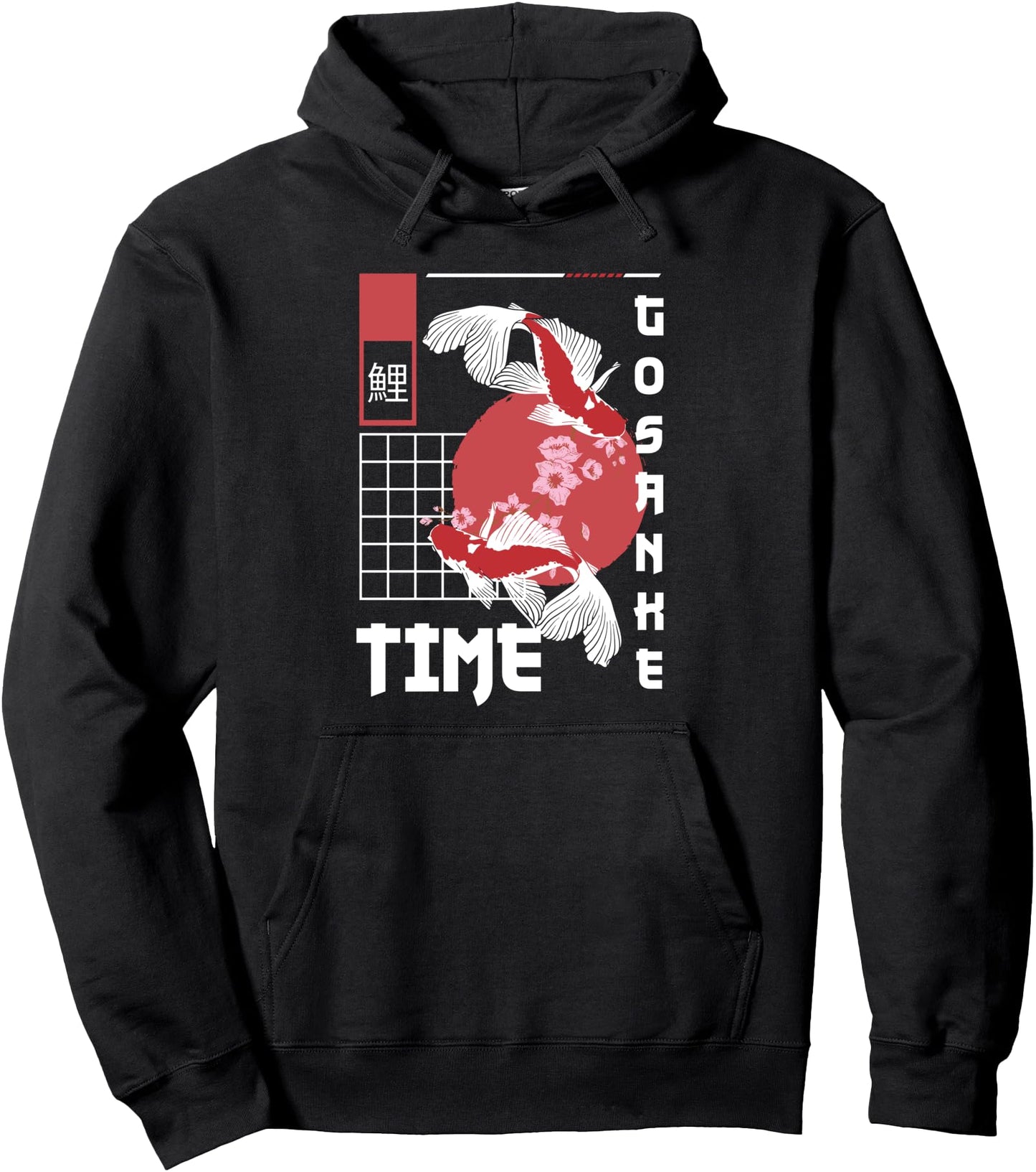 Koi Fish Japanese Carp Time Pullover Hoodie