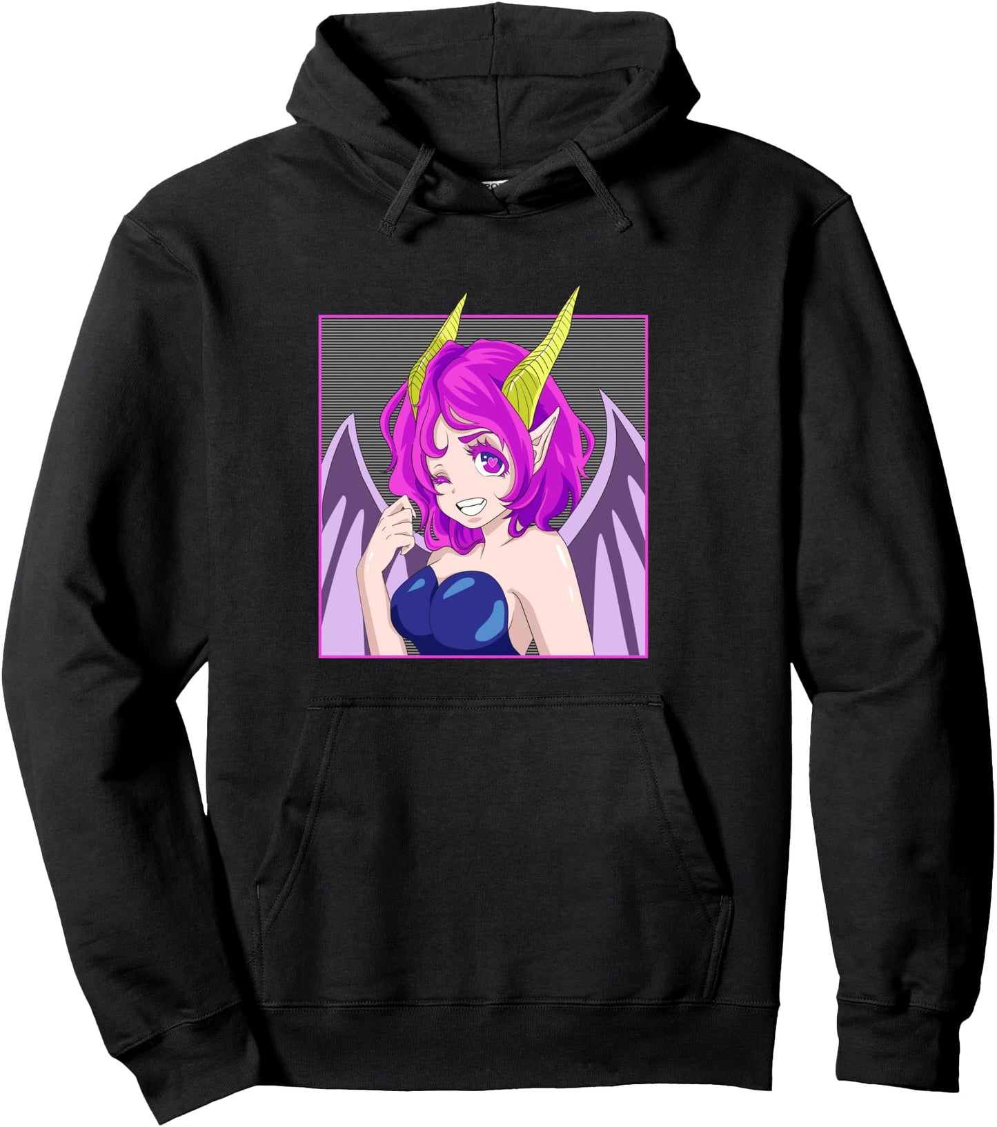Japanese Cute Goth Devil Anime Girl Kawaii Pullover Hoodie