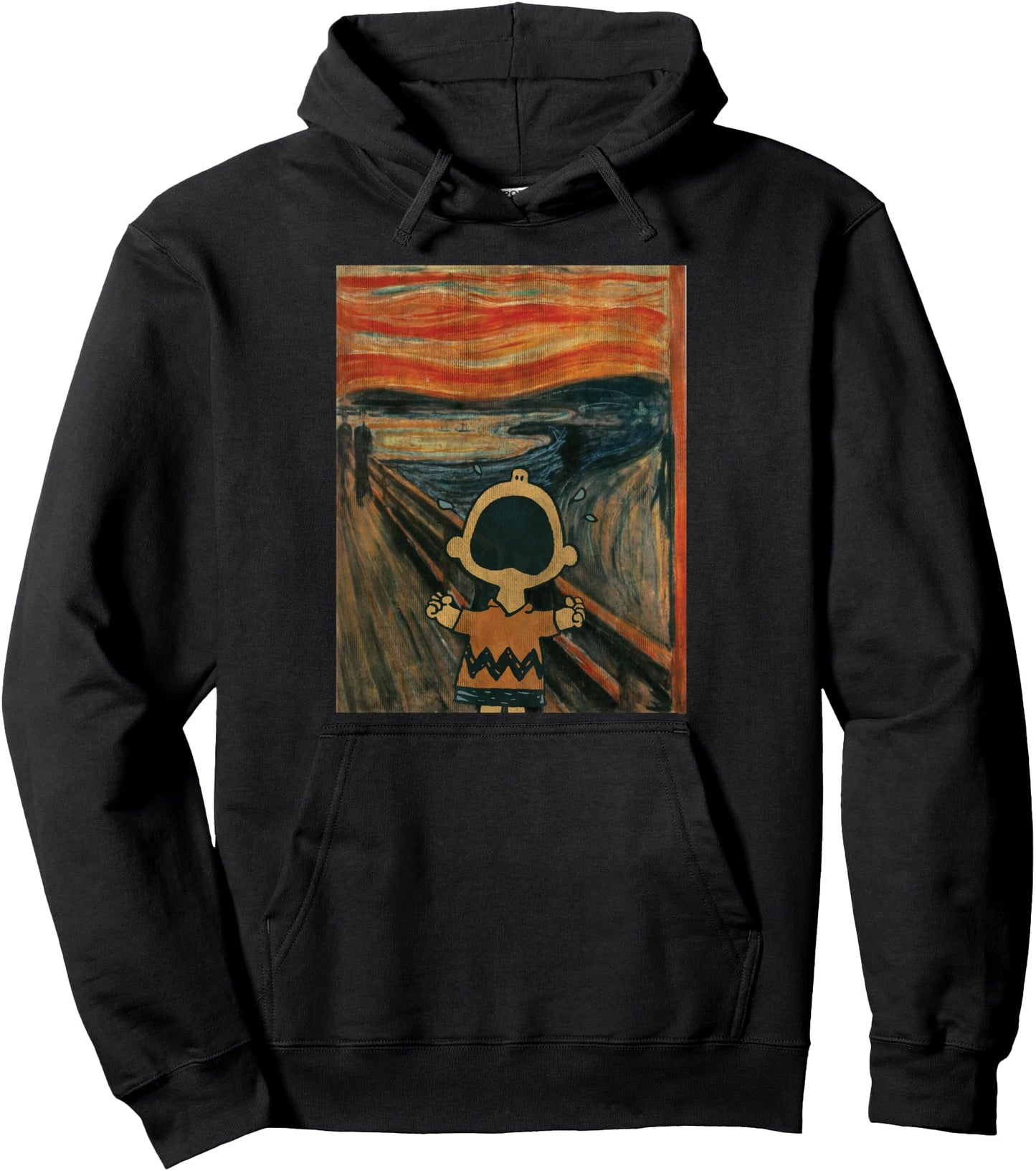 Peanuts Charlie Brown Scream Artsy Pullover Hoodie Pullover Hoodie