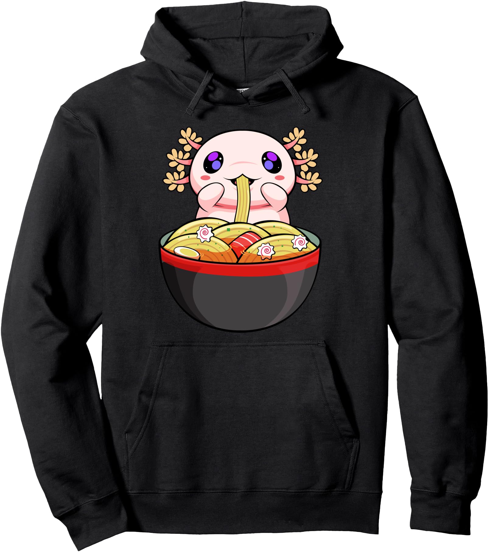 Axolotl Ramen Kawaii Japanese Anime Noodle Japanese Kawaii Pullover Hoodie