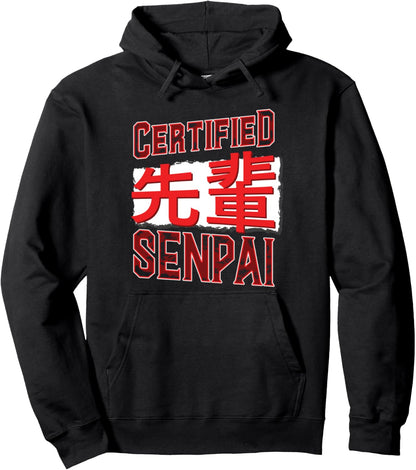 Certified Senpai Funny Japanese Anime Pullover Hoodie
