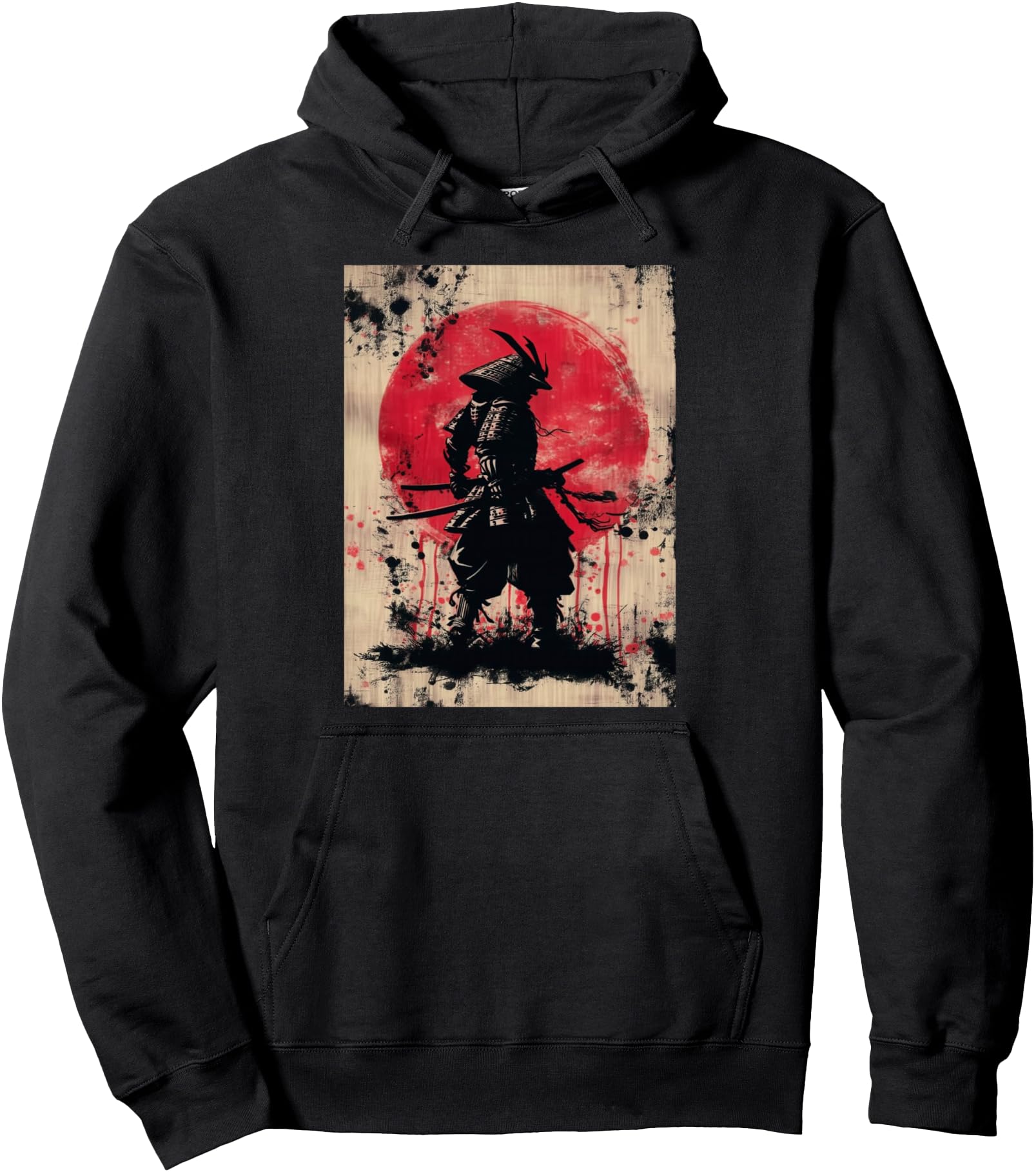 Japanese Art Samurai Vintage Fighter Pullover Hoodie