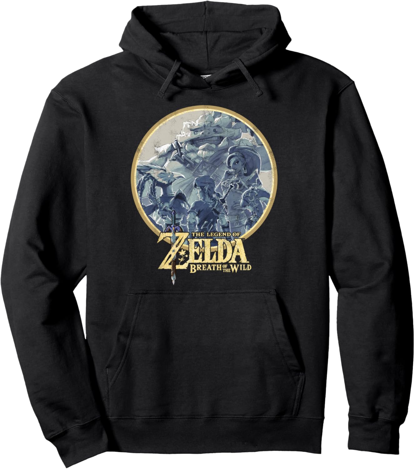 Nintendo Zelda Breath Of The Wild Rock Badge Graphic Hoodie Pullover Hoodie