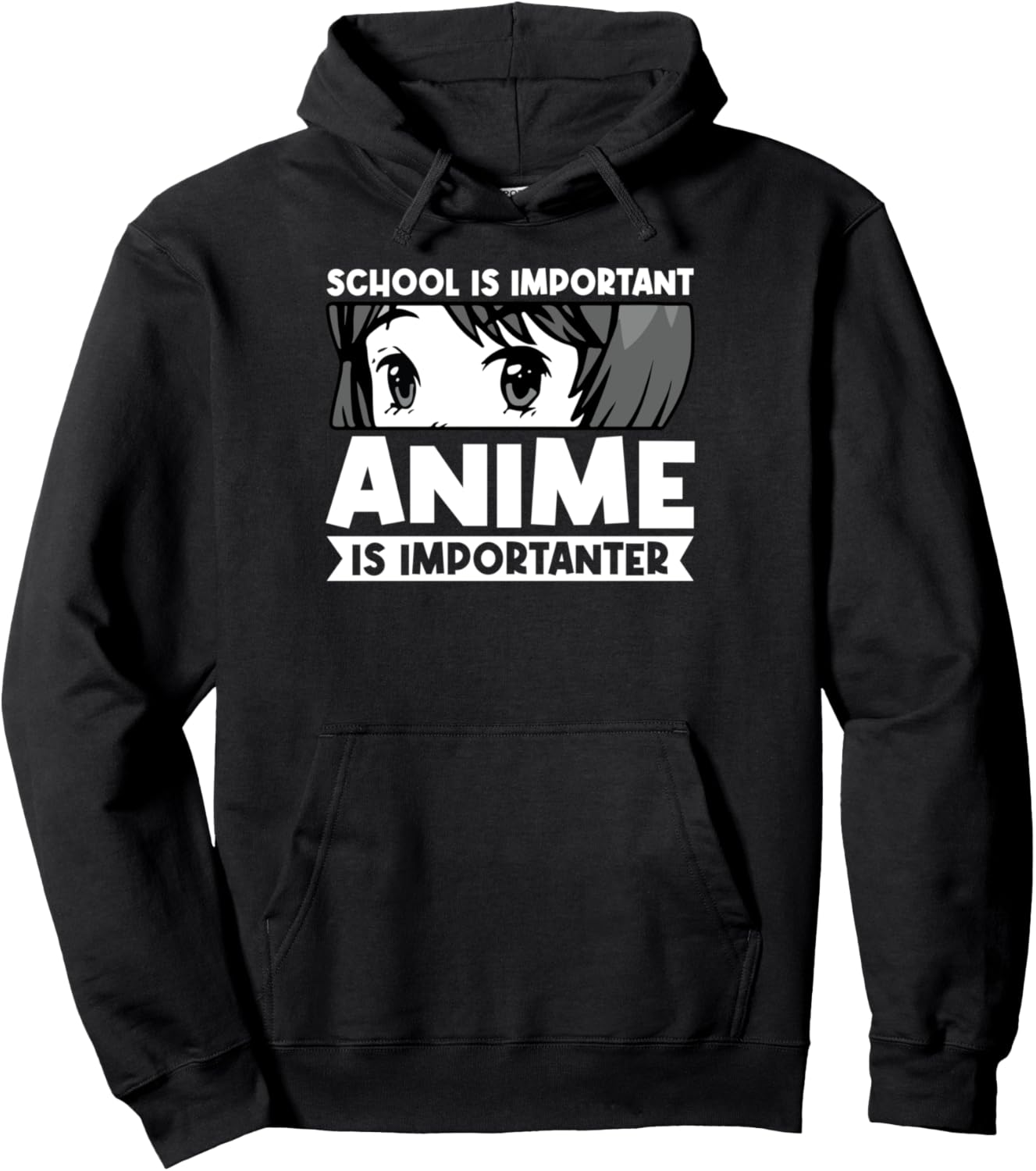 School is important Anime is importanter Anime Pullover Hoodie