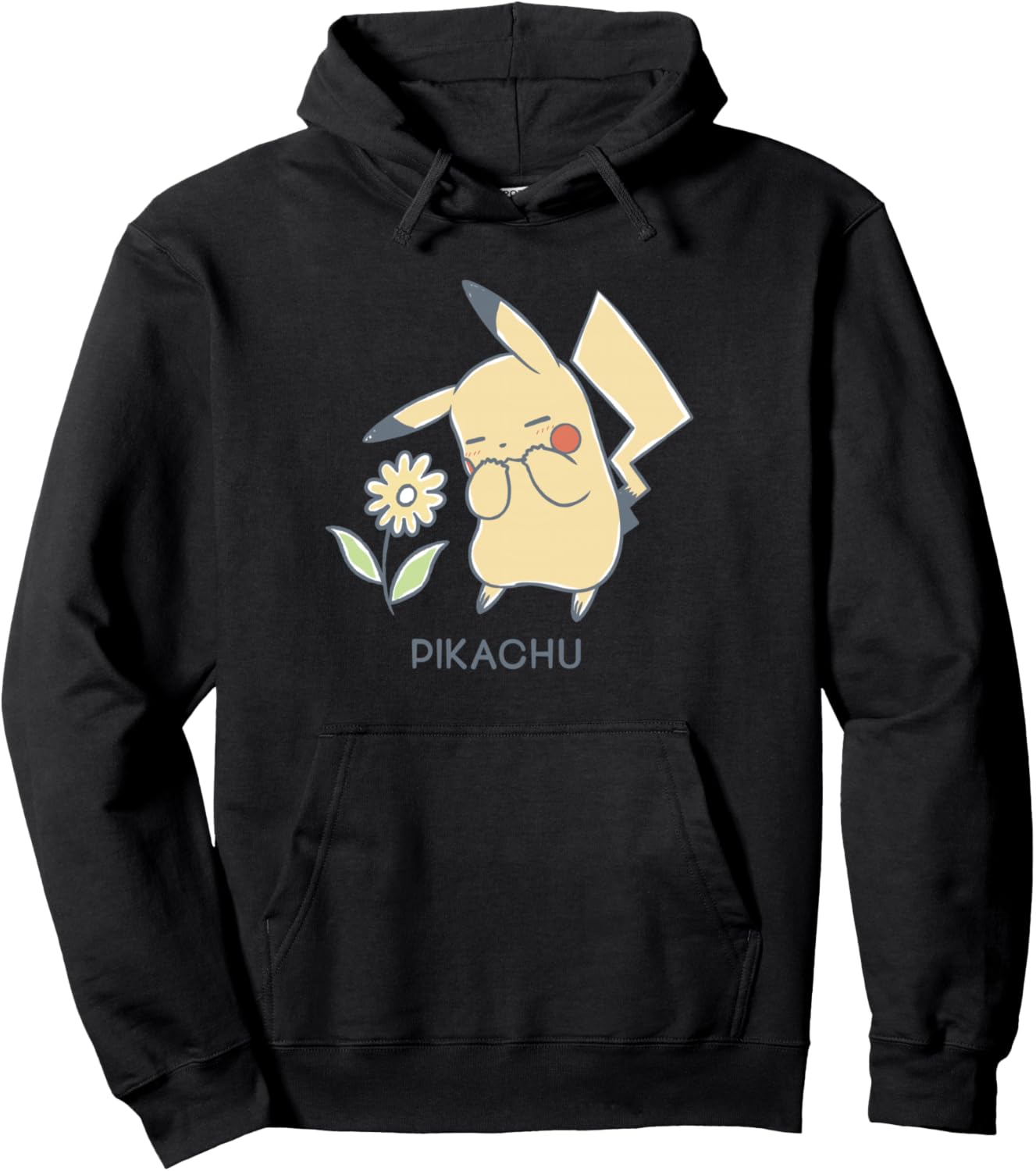 Pokémon - Pikachu With Yellow Flower Electric Type Gen 1 Pullover Hoodie
