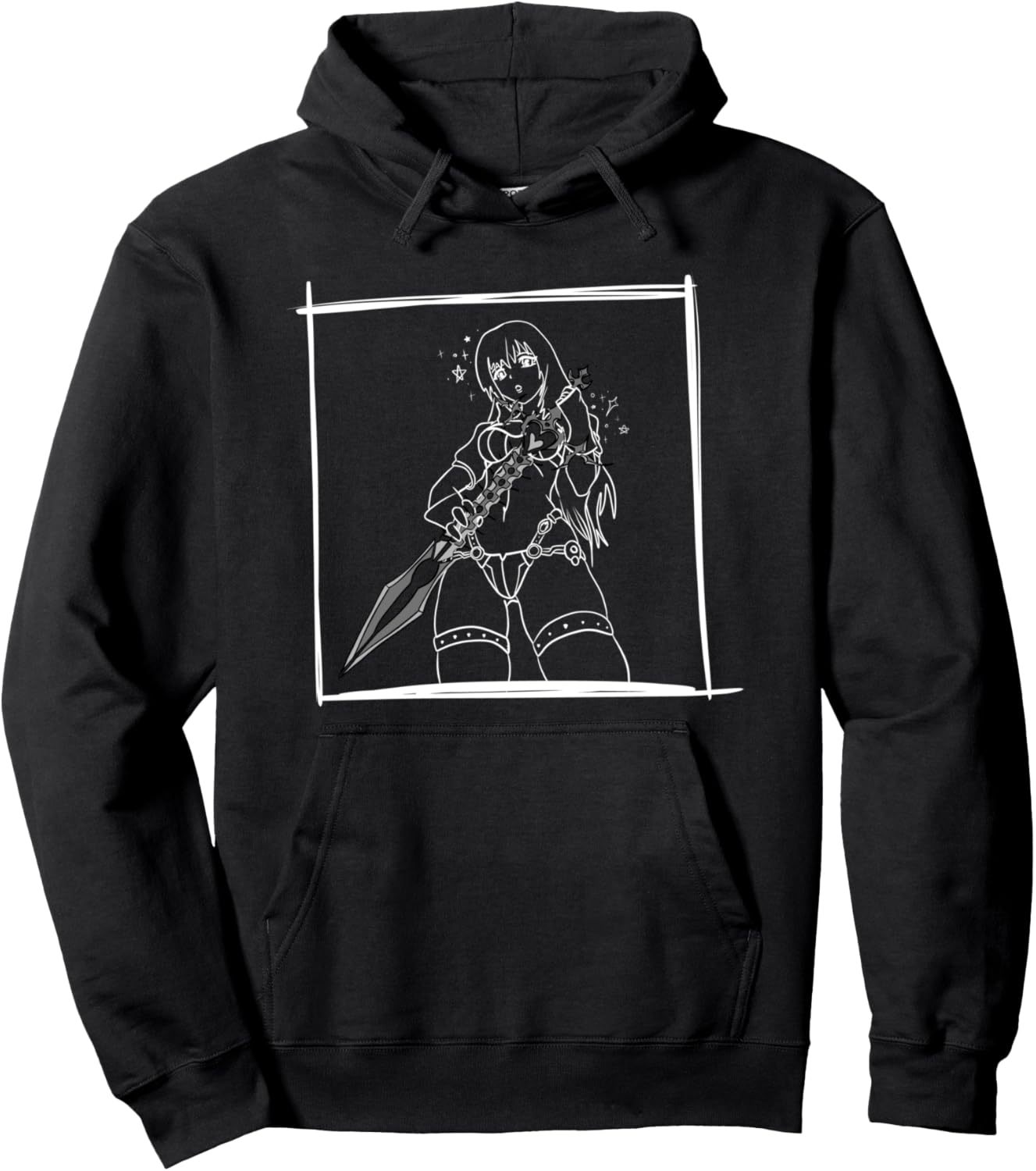 Manga Lover Sword Graphic For Women And Men With Anime Girl Pullover Hoodie