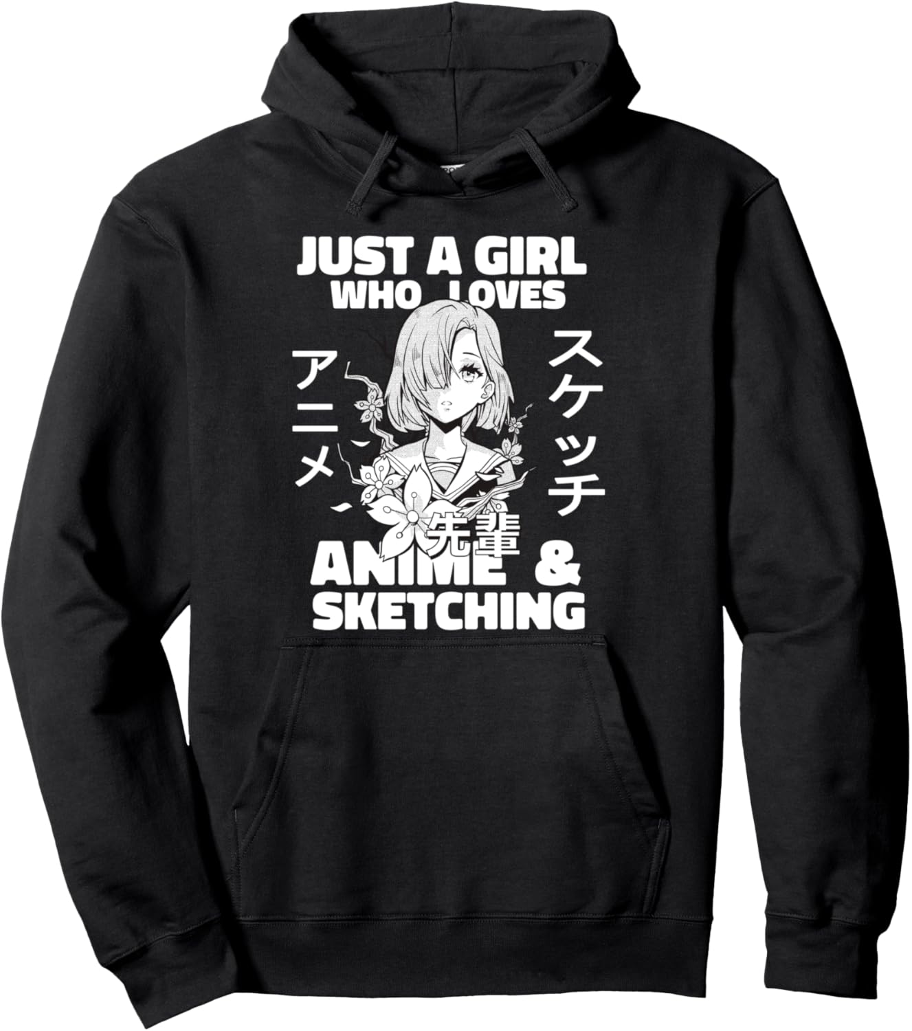 Just A Girl Who Loves Anime And Sketching Pullover Hoodie