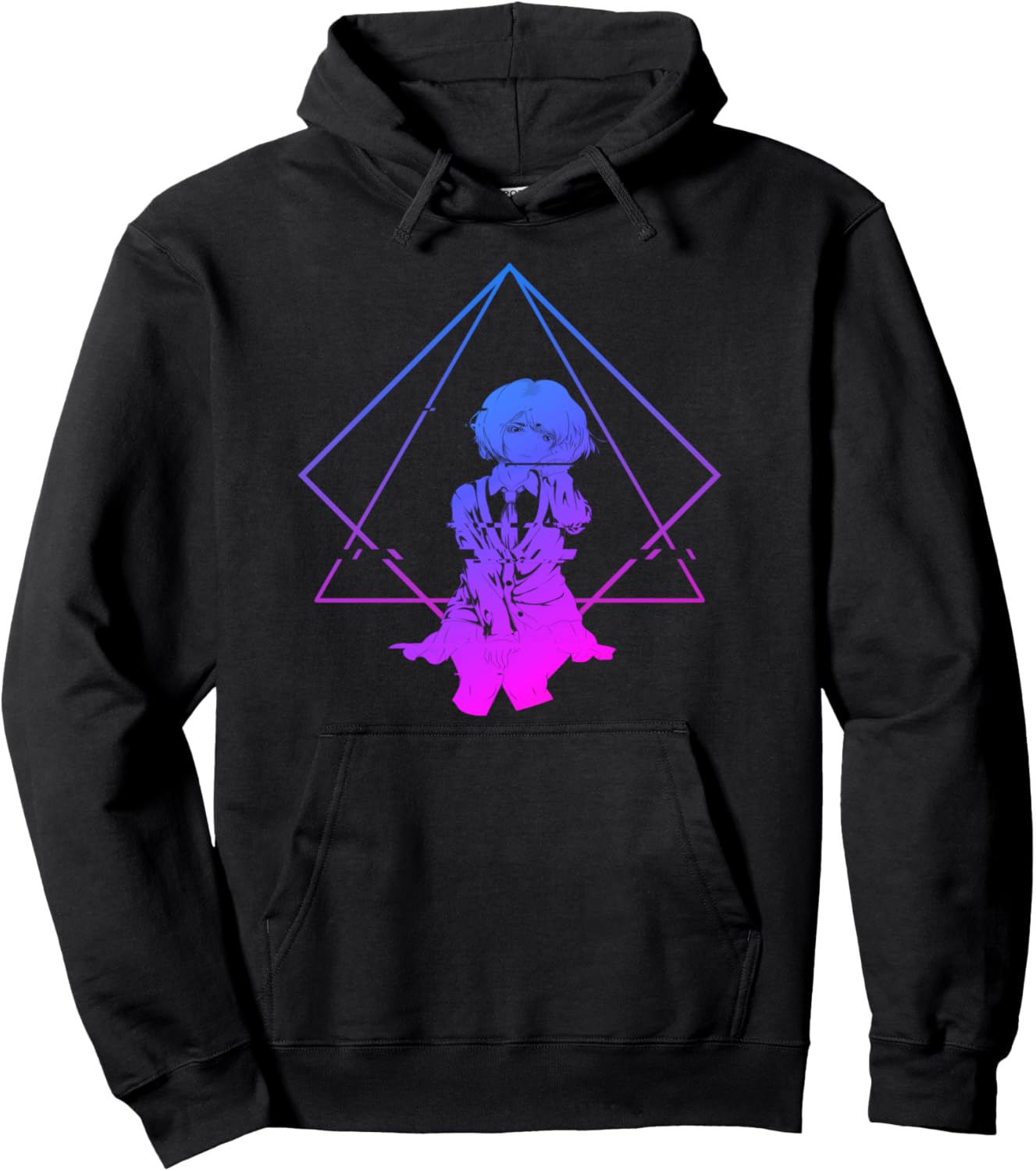 Otaku Japanese Anime Girl Kawaii Manga Glitch Anime Pullover Hoodie