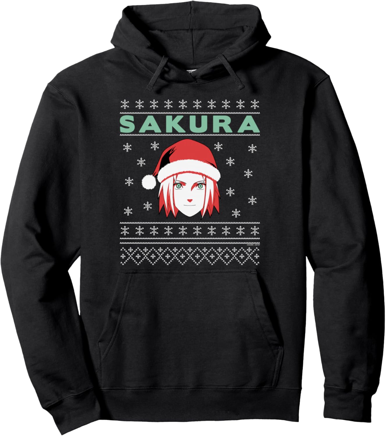 Naruto Shippuden Sakura Christmas Pattern Anime Pullover Hoodie