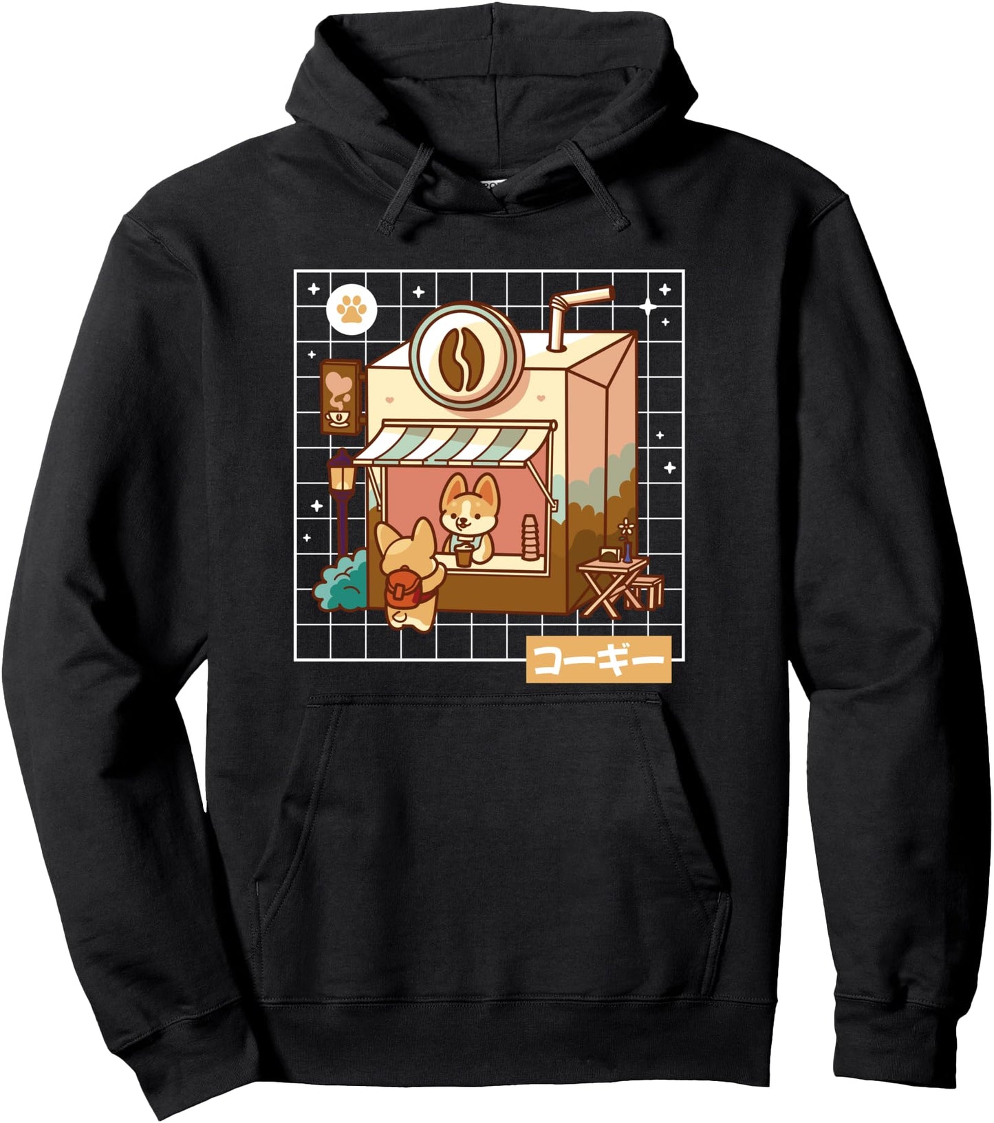 Corgi Dog Lover Kawaii Pembroke Welsh Cute Japanese Anime Pullover Hoodie