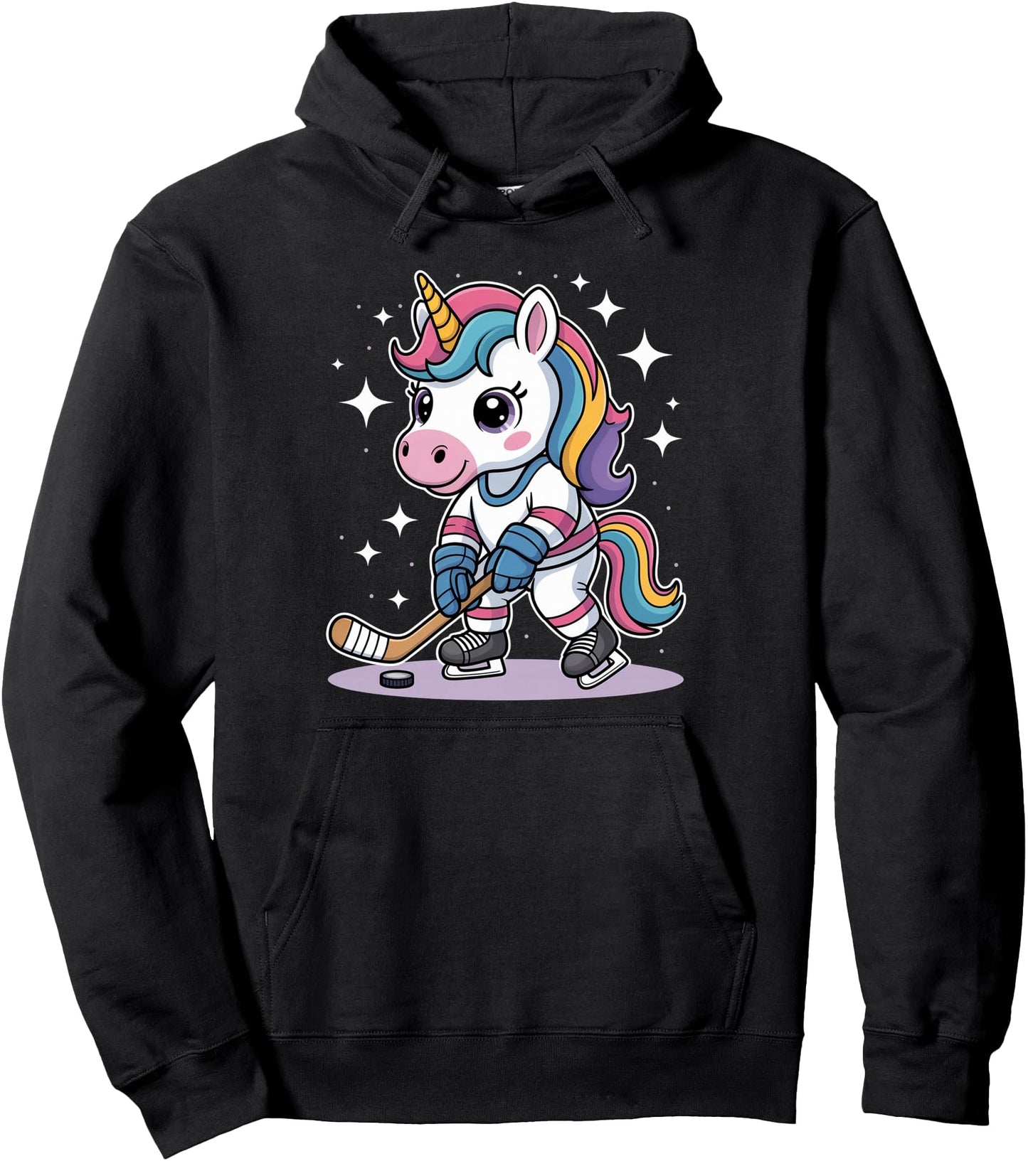 Hockey Unicorn Ice Hockey Cute Funny Girls Winter Sport Pullover Hoodie