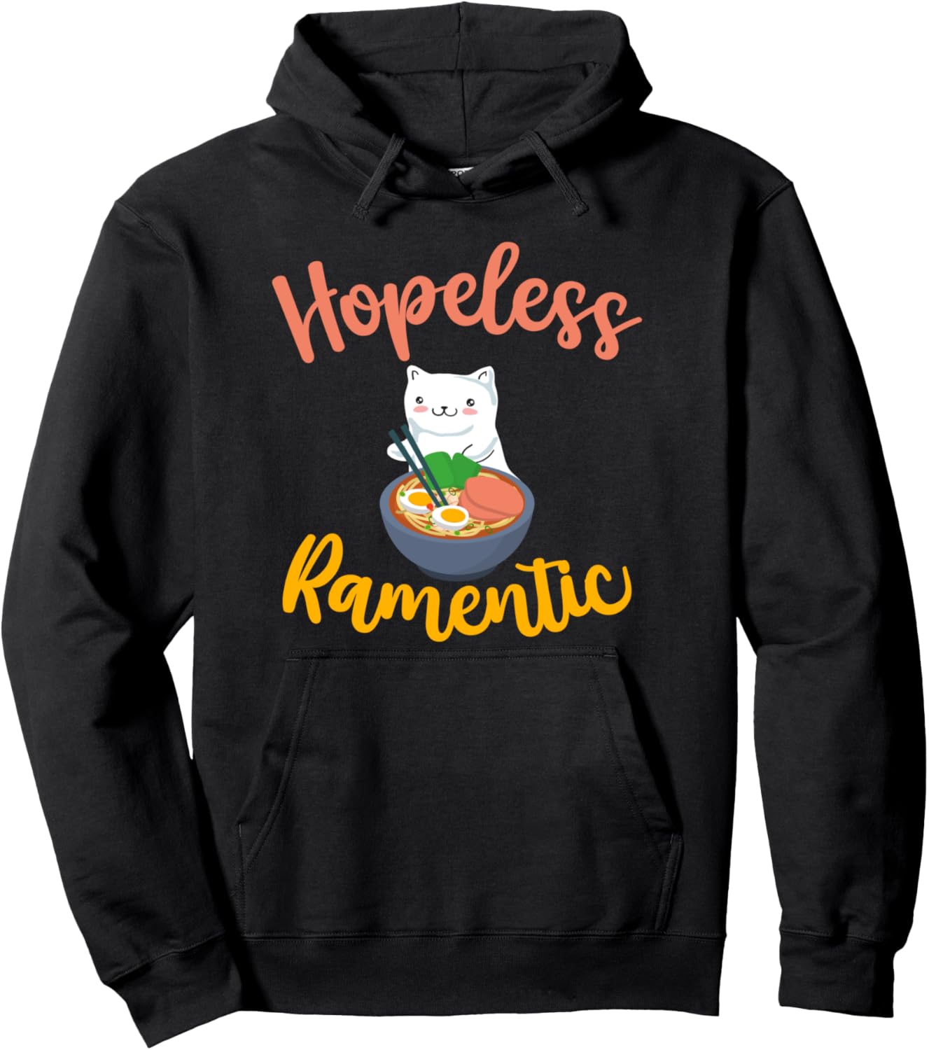 Adorable Kawaii Anime Cat Tshirt Hopeless Romantic Pullover Hoodie