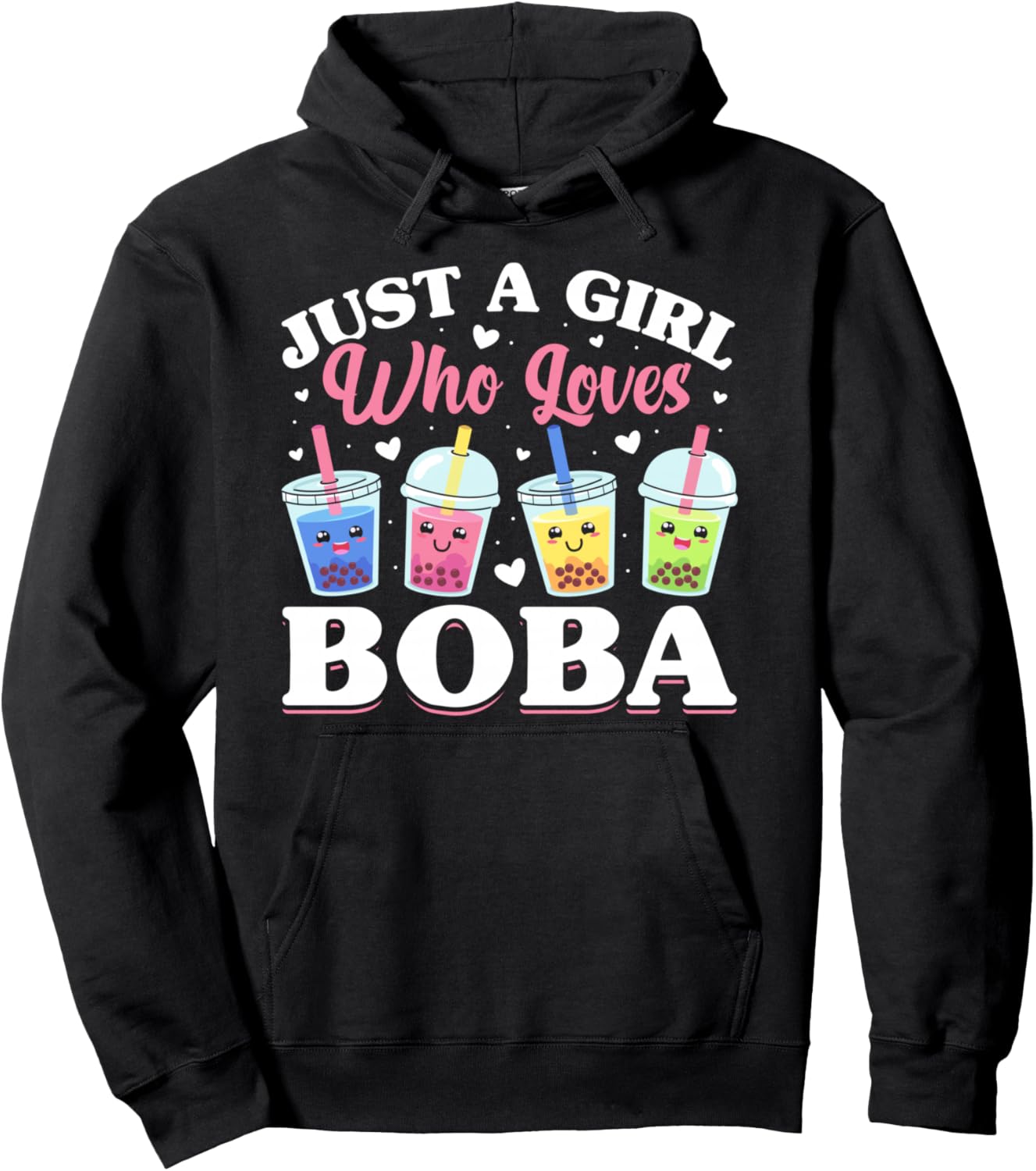 Milktea Boba Kawaii Style Just a Girl Who Loves Boba Pullover Hoodie
