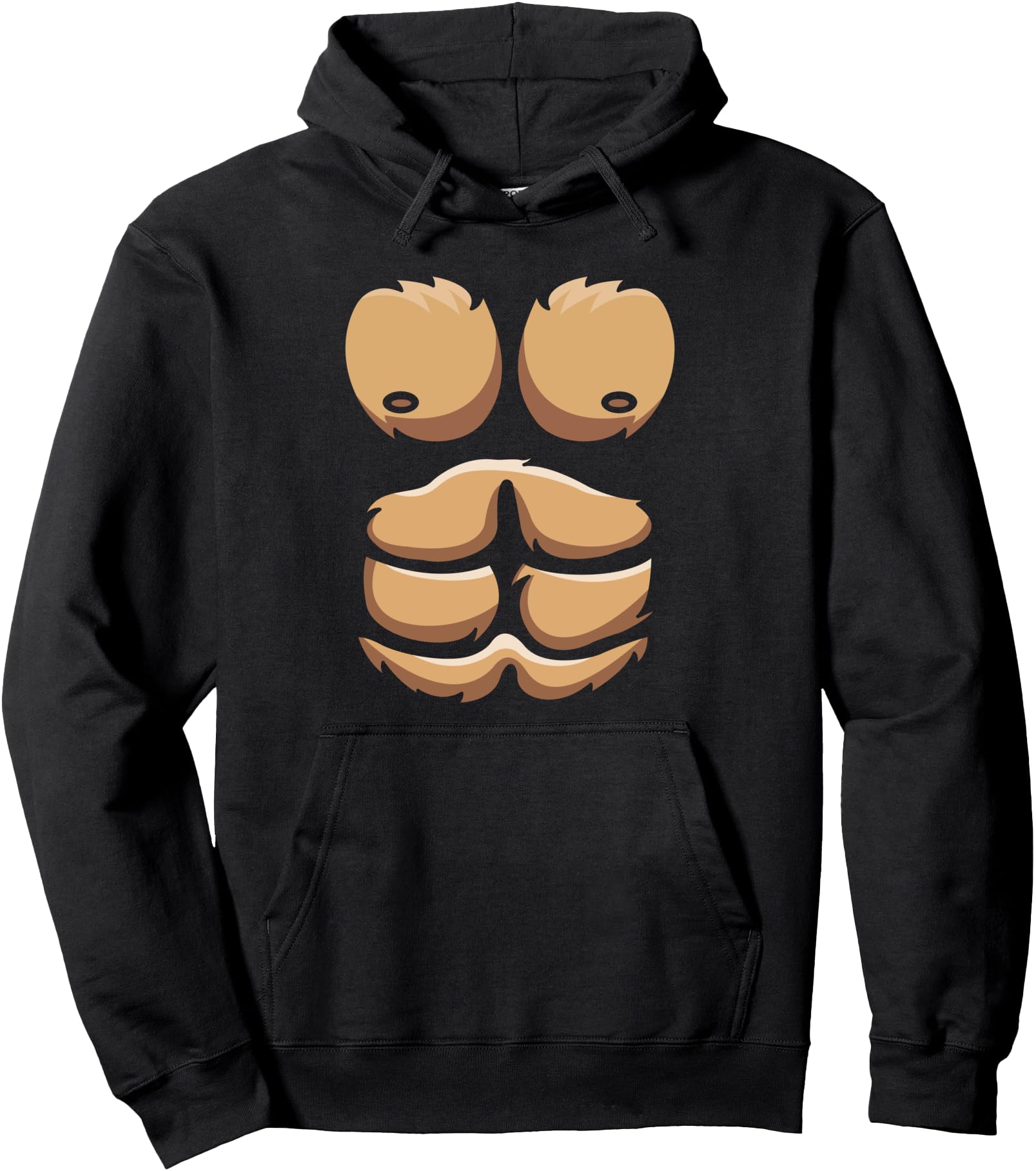 Funny Monkey Lover Mens Monkey Chest Costume Pullover Hoodie