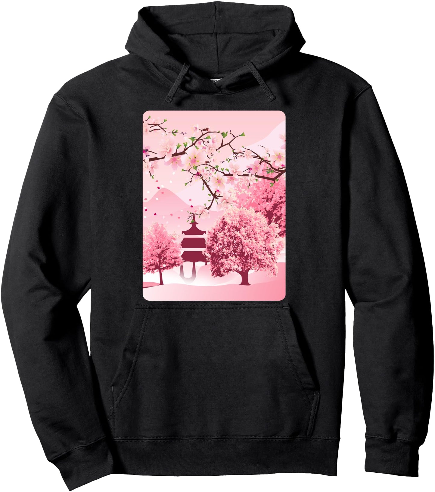 Japanese Cherry Blossom Japanese Art Pullover Hoodie