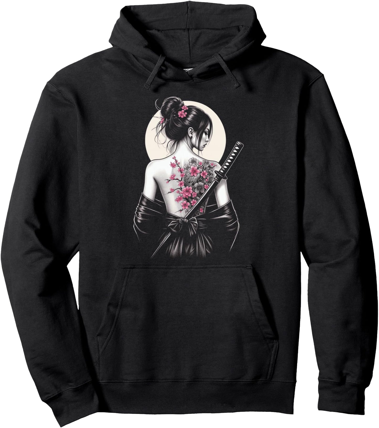 Japanese Samurai Warrior Woman Geisha Pullover Hoodie