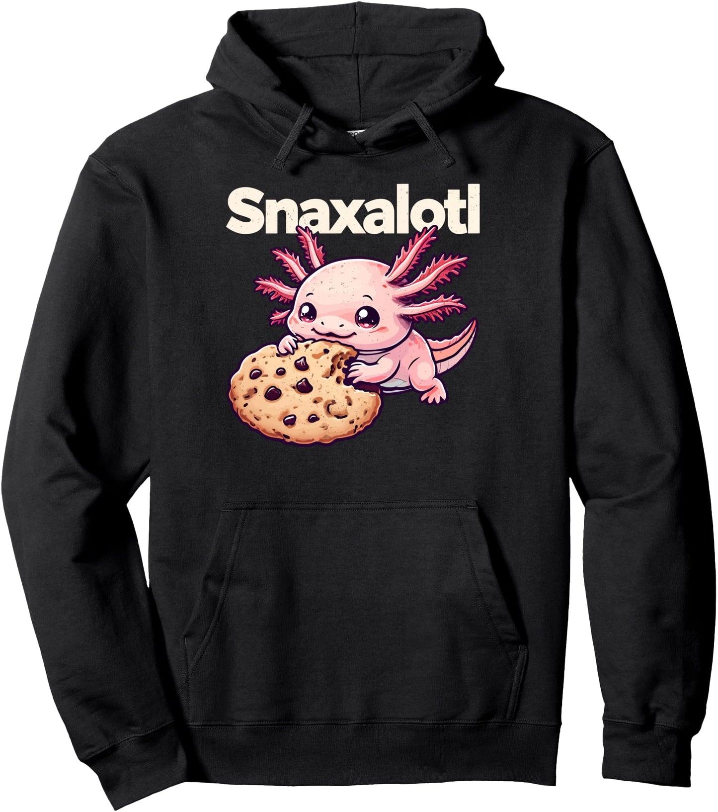 Funny Axolotl Snaxalotl Cookie Lover Axolotls Boys Girls Pullover Hoodie
