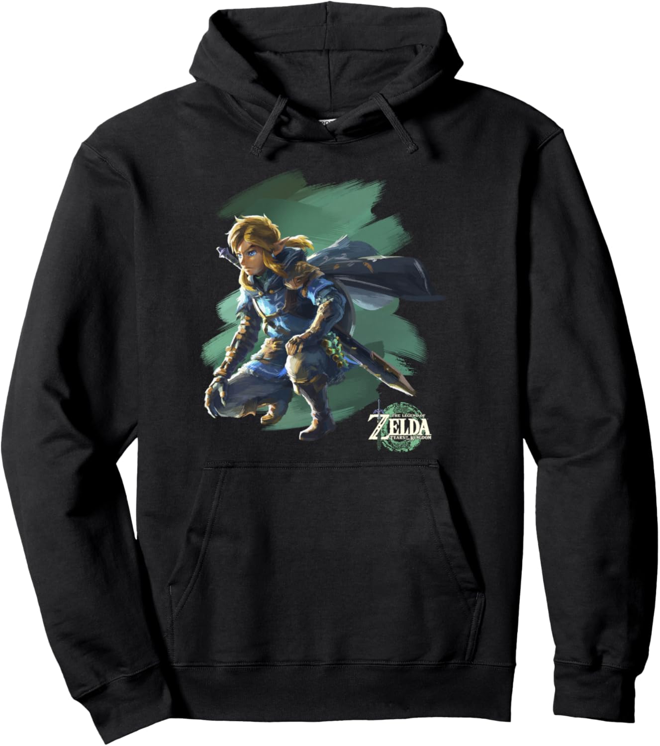 The Legend of Zelda Tears Of The Kingdom Crouching Link Art Pullover Hoodie