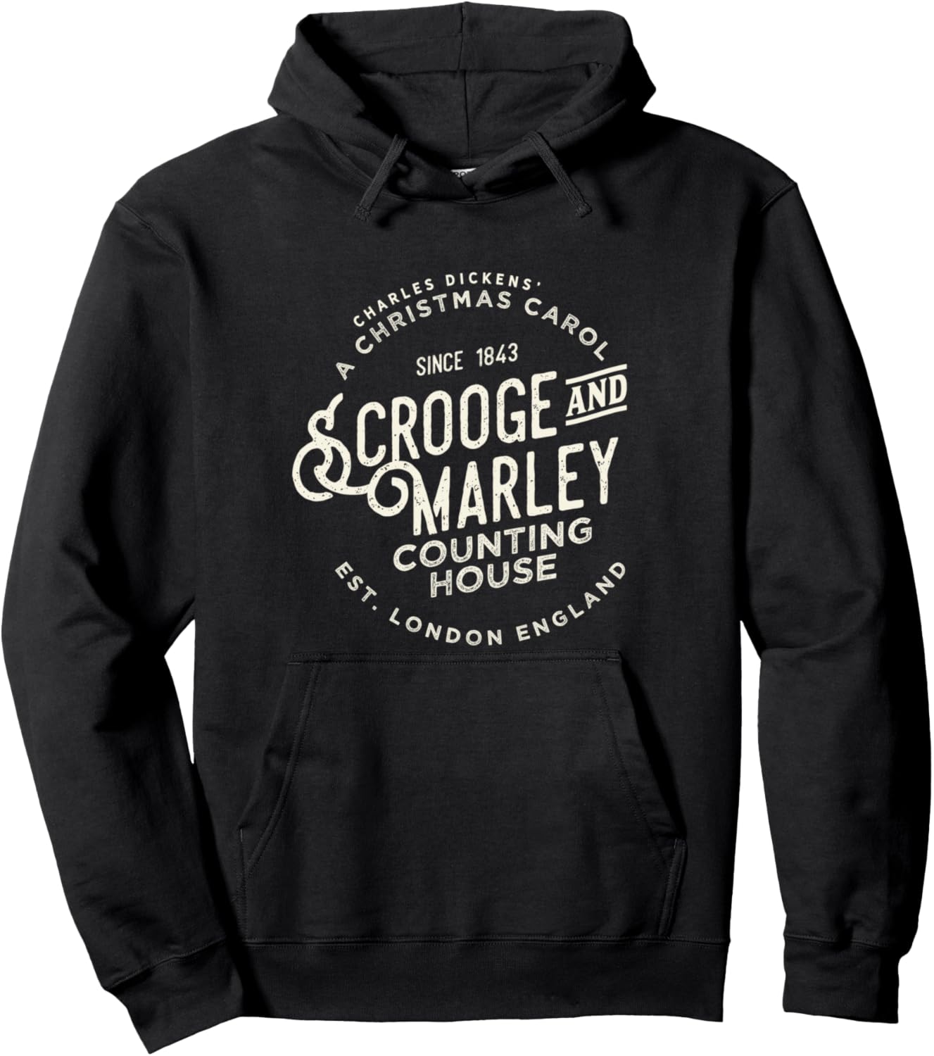 Christmas Carol, Scrooge &amp; Marley, Holiday Design, Tradition Pullover Hoodie