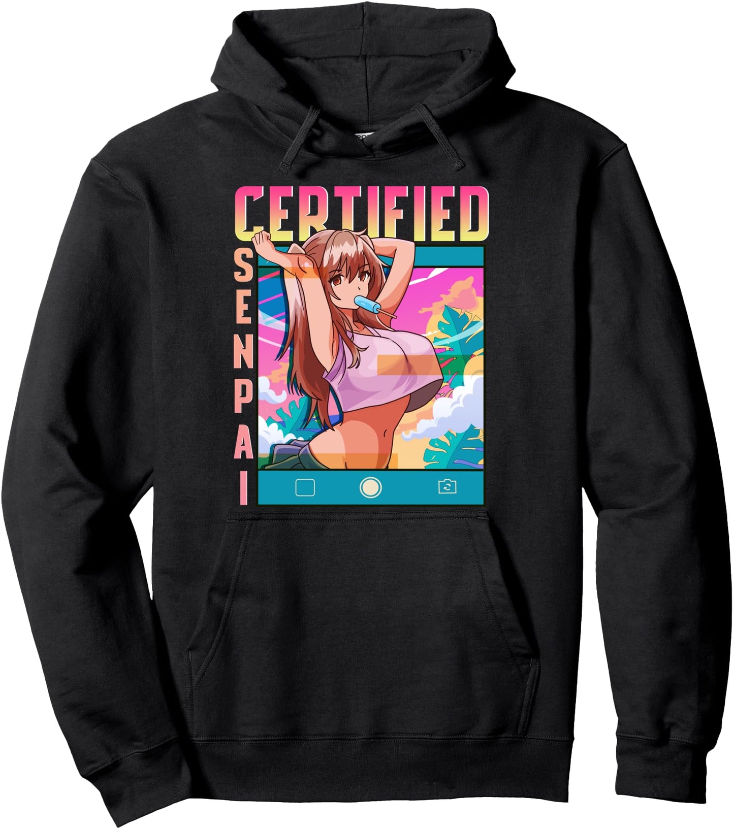 Aesthetic Certified Senpai Anime Otaku Manga Japanese Pullover Hoodie