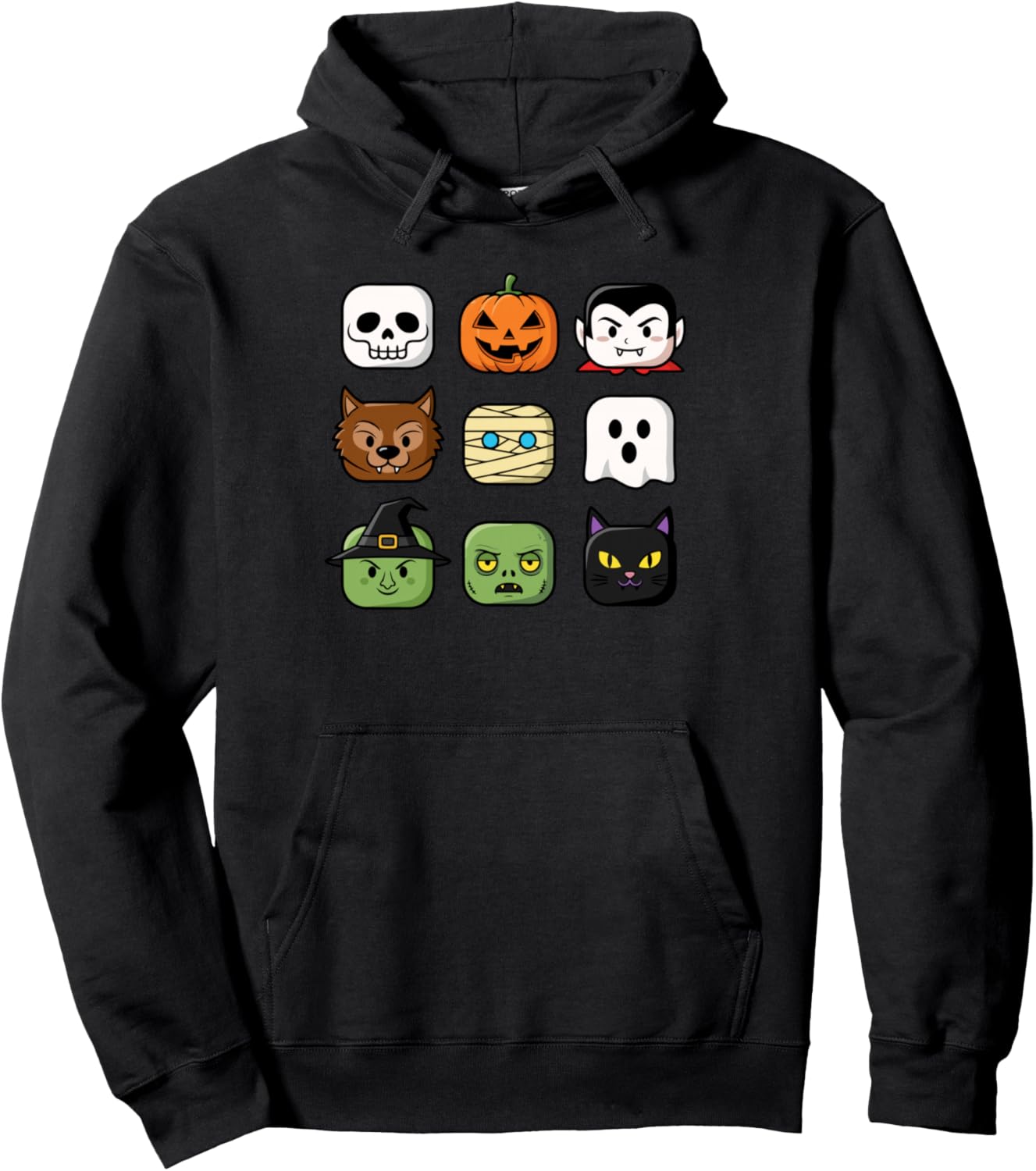 Halloween Building Brick Heads Youth Kids Halloween Pullover Hoodie