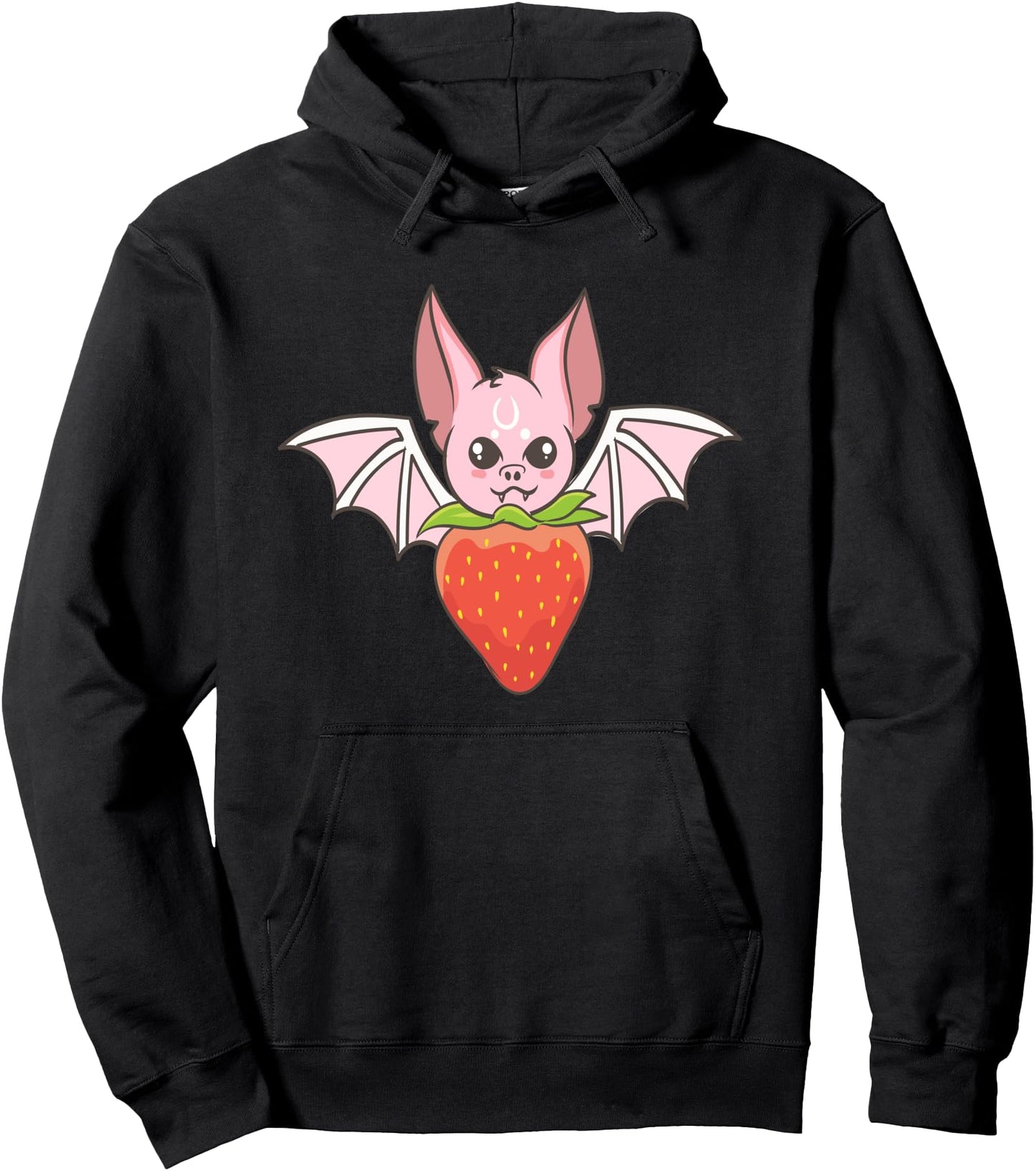 Cute Kawaii Anime - Strawberry Bat - Japanese Pullover Hoodie