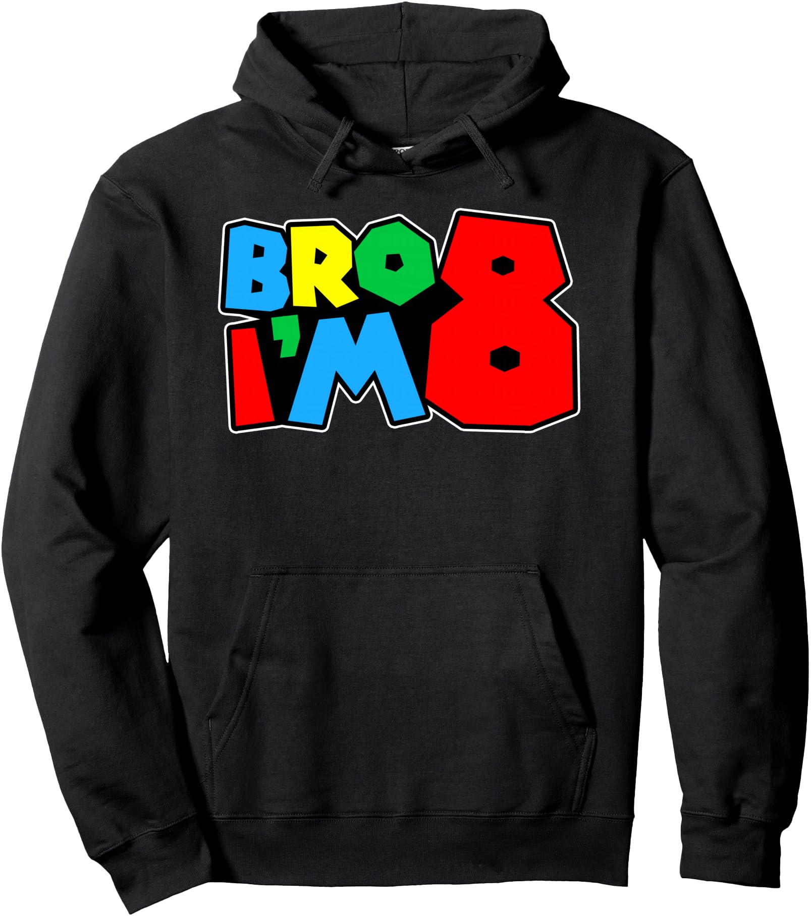 8th Birthday Boy Bro I'm 8 Year Old Video Gamer Eight Bday Pullover Hoodie