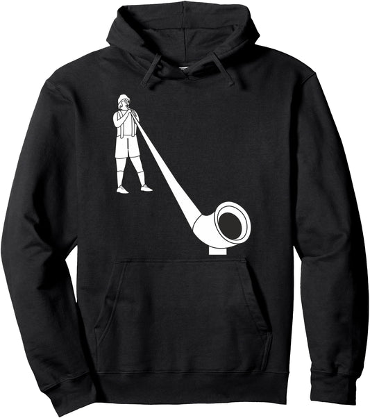 Alphorn Classical Music Musician Alphorn Blower Pullover Hoodie