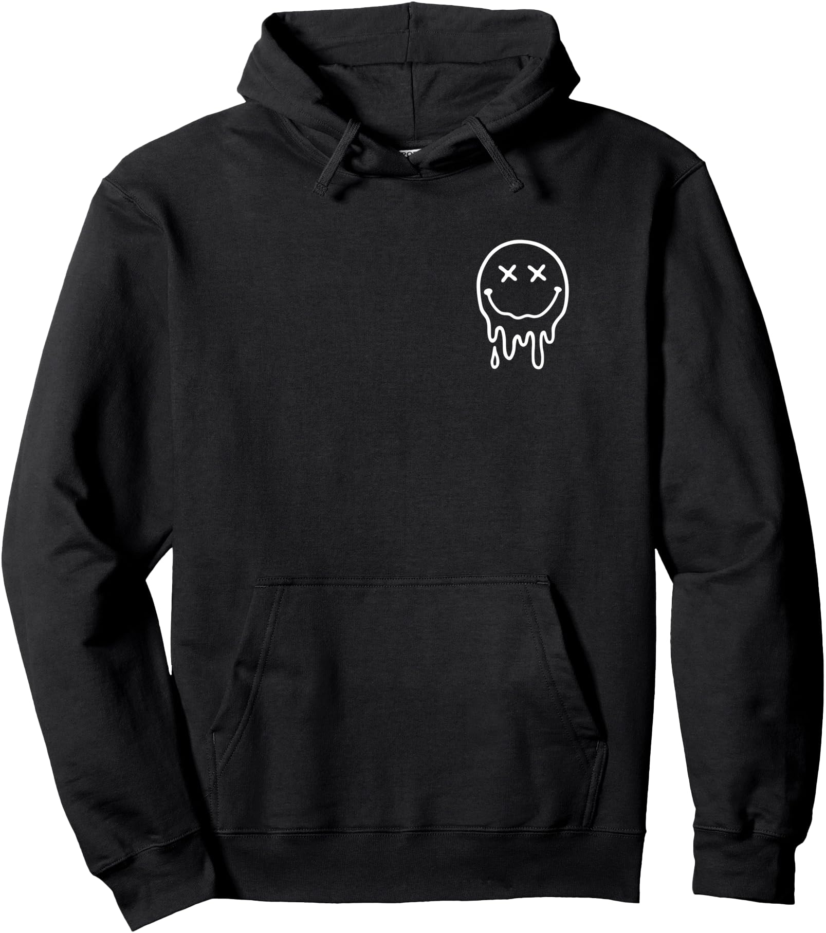 Cute X Eyes Melting Happy Face Melted Dripping Smile Face Pullover Hoodie