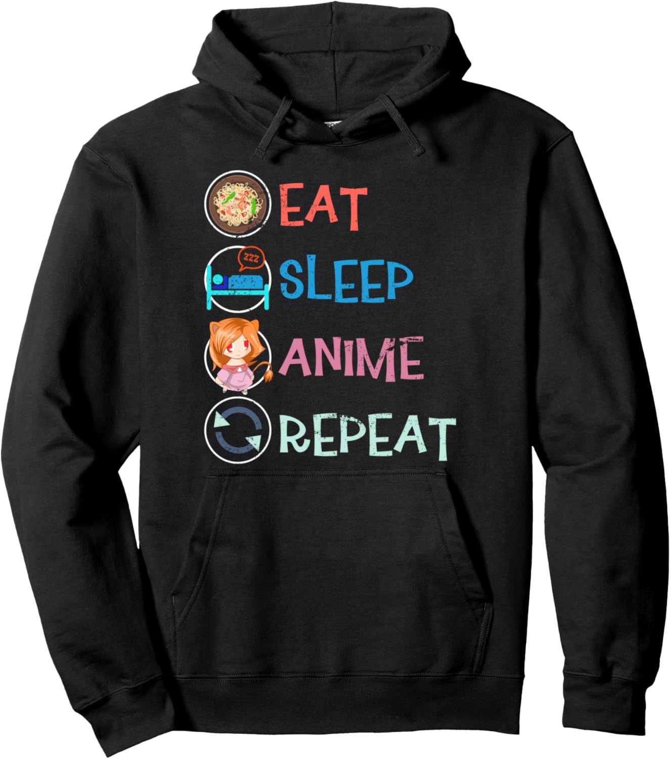 Japanese Manga Kawaii Ramen Noodles Otaku Anime Pullover Hoodie