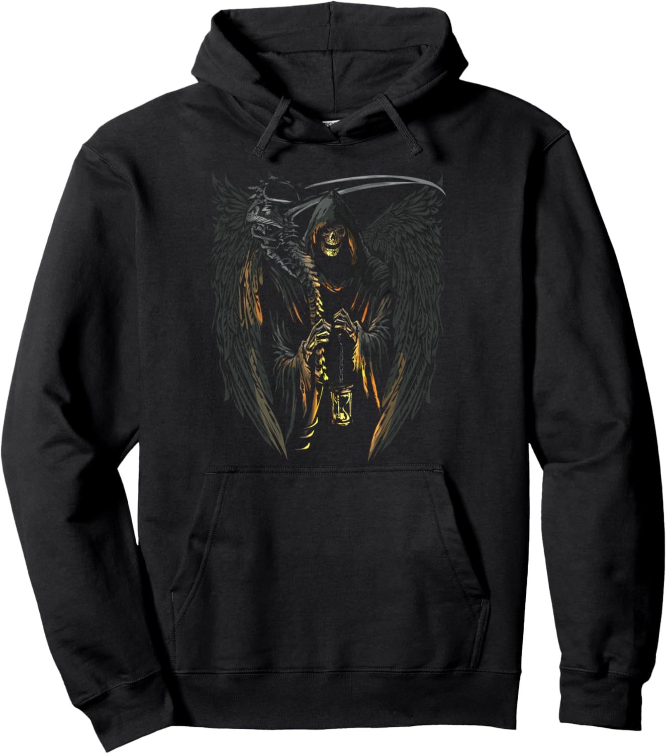 Angel of Death Grim Reaper Scary Halloween Occult Dark Art Pullover Hoodie