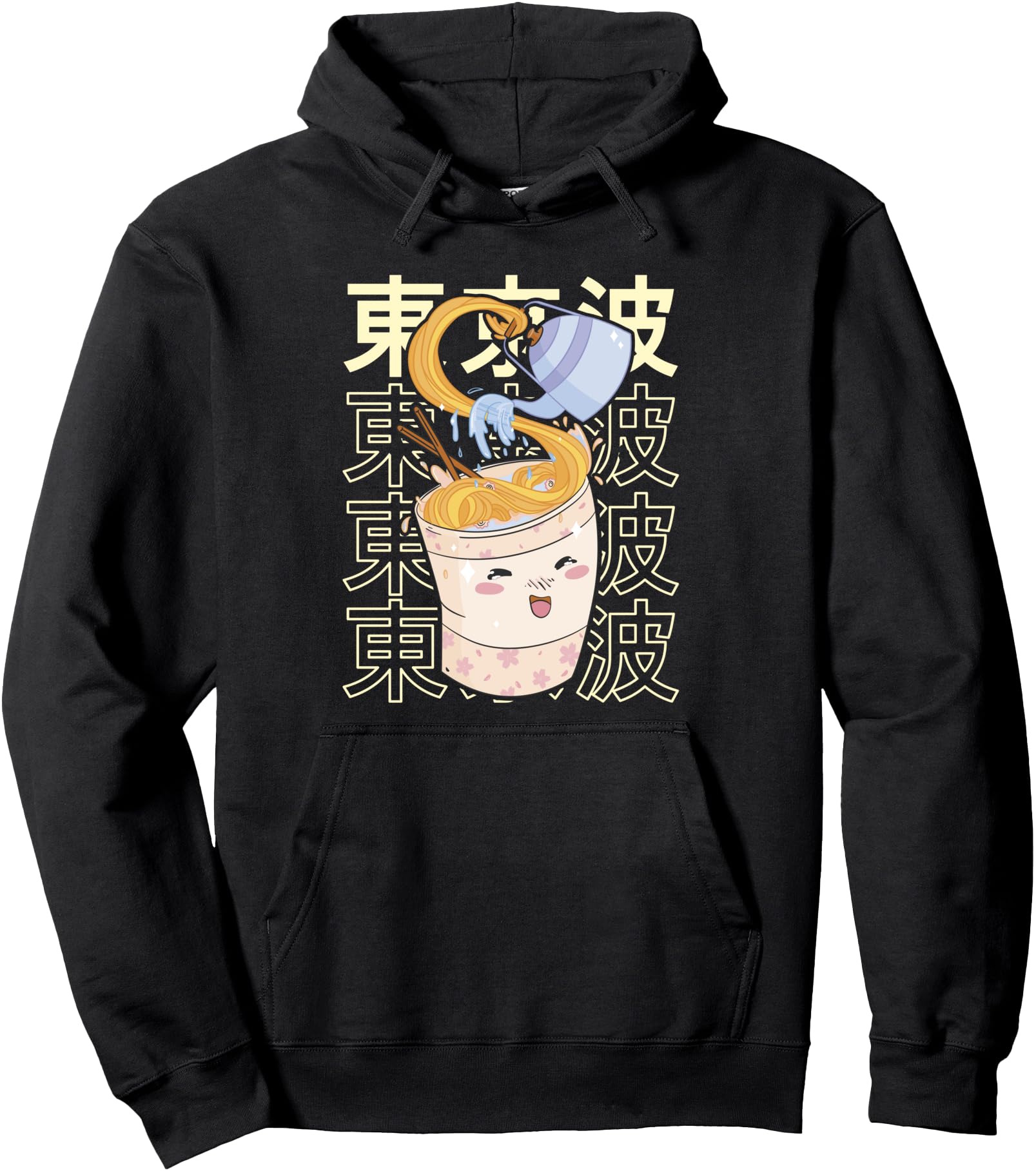 Kawaii Instant Ramen Noodles Japanese Aesthetic Teen Anime Pullover Hoodie