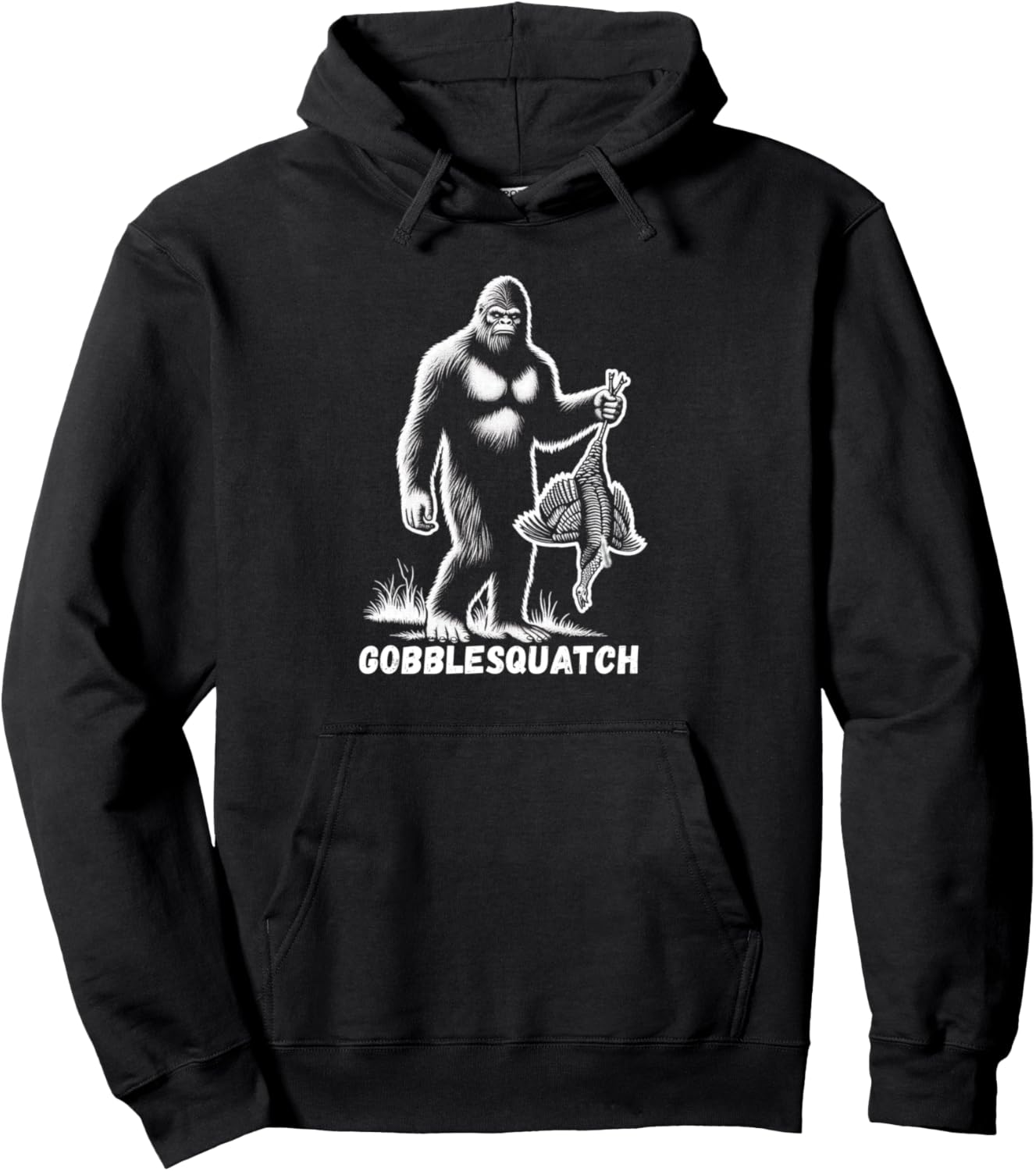 Gobblesquatch Bigfoot Sasquatch Funny Youth Turkey Hunting Pullover Hoodie