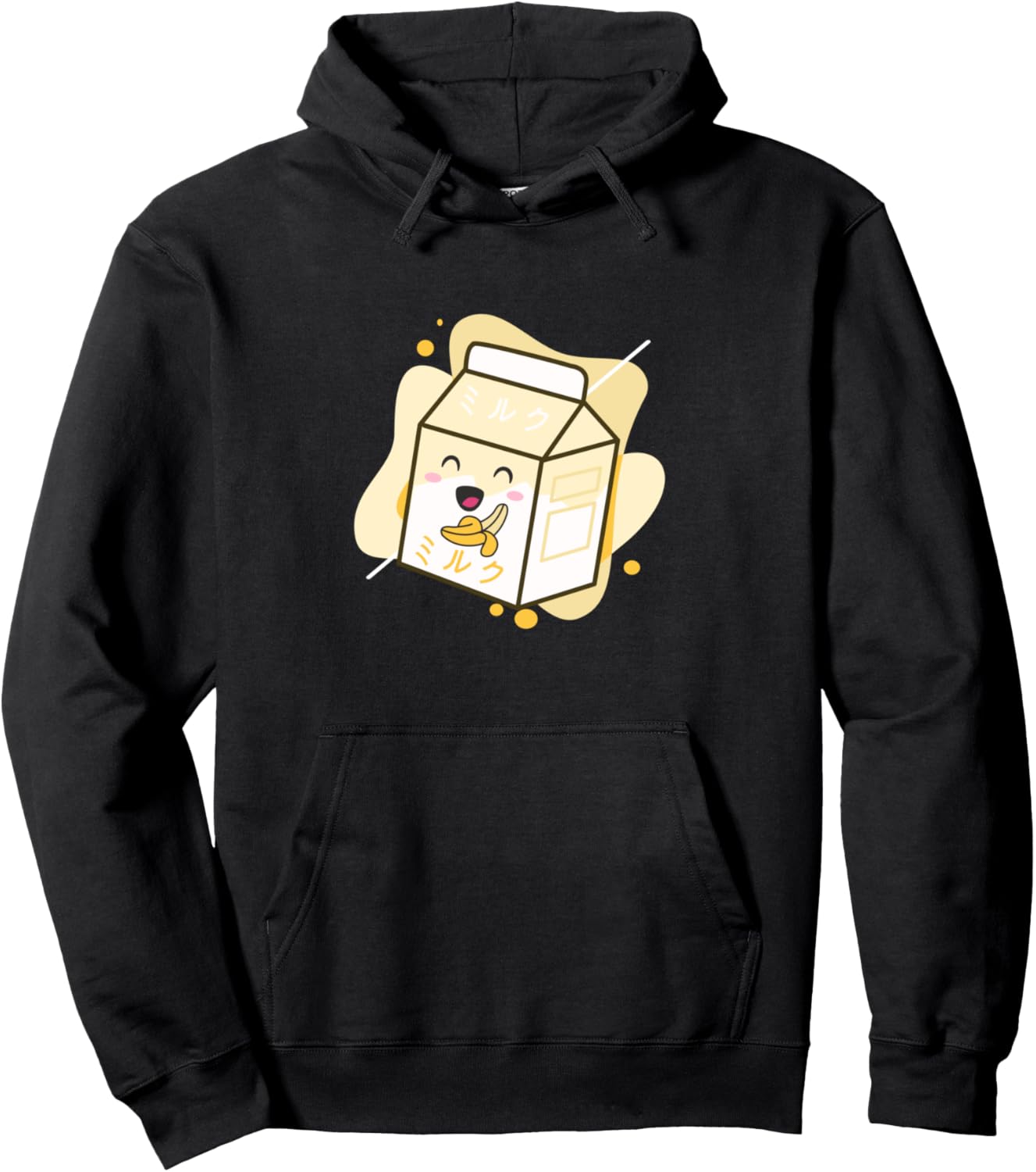 Kawaii Milk Retro Japanese Banana Milkshake Anime Pullover Hoodie