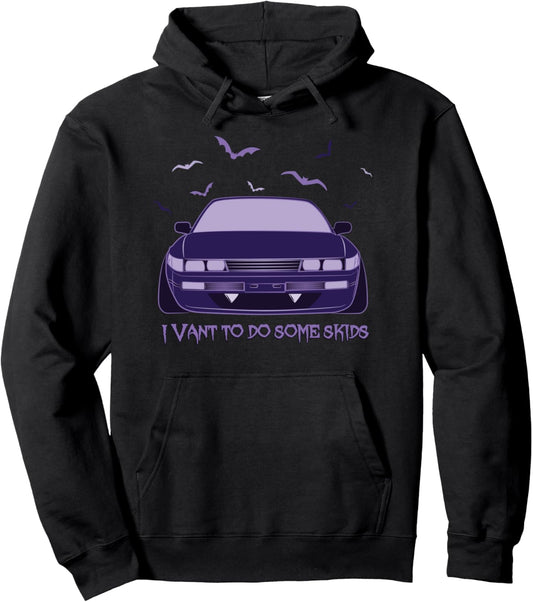 240sx S13 Silvia Count Driftula Halloween Graphic Pullover Hoodie