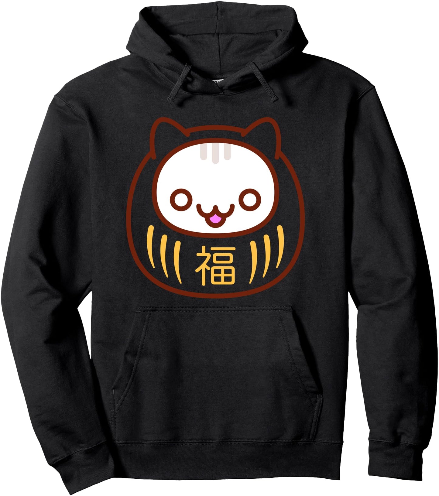 Kawaii Hoodie - Japanese DARUMA Cat Doll - Make a Wish