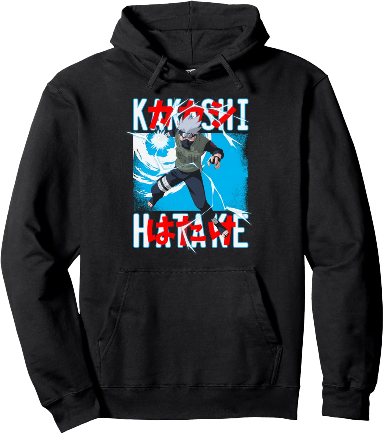 Naruto Shippuden Kakashi Throwing Lightning Anime Pullover Hoodie