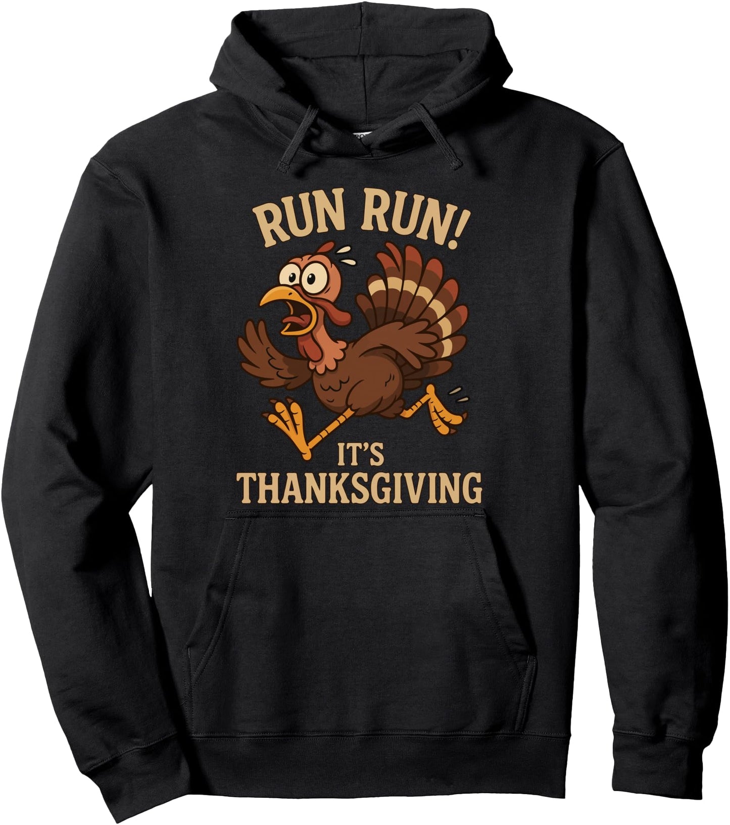 Run Turkey Funny Thanksgiving Running Humor Turkey Trot Pullover Hoodie